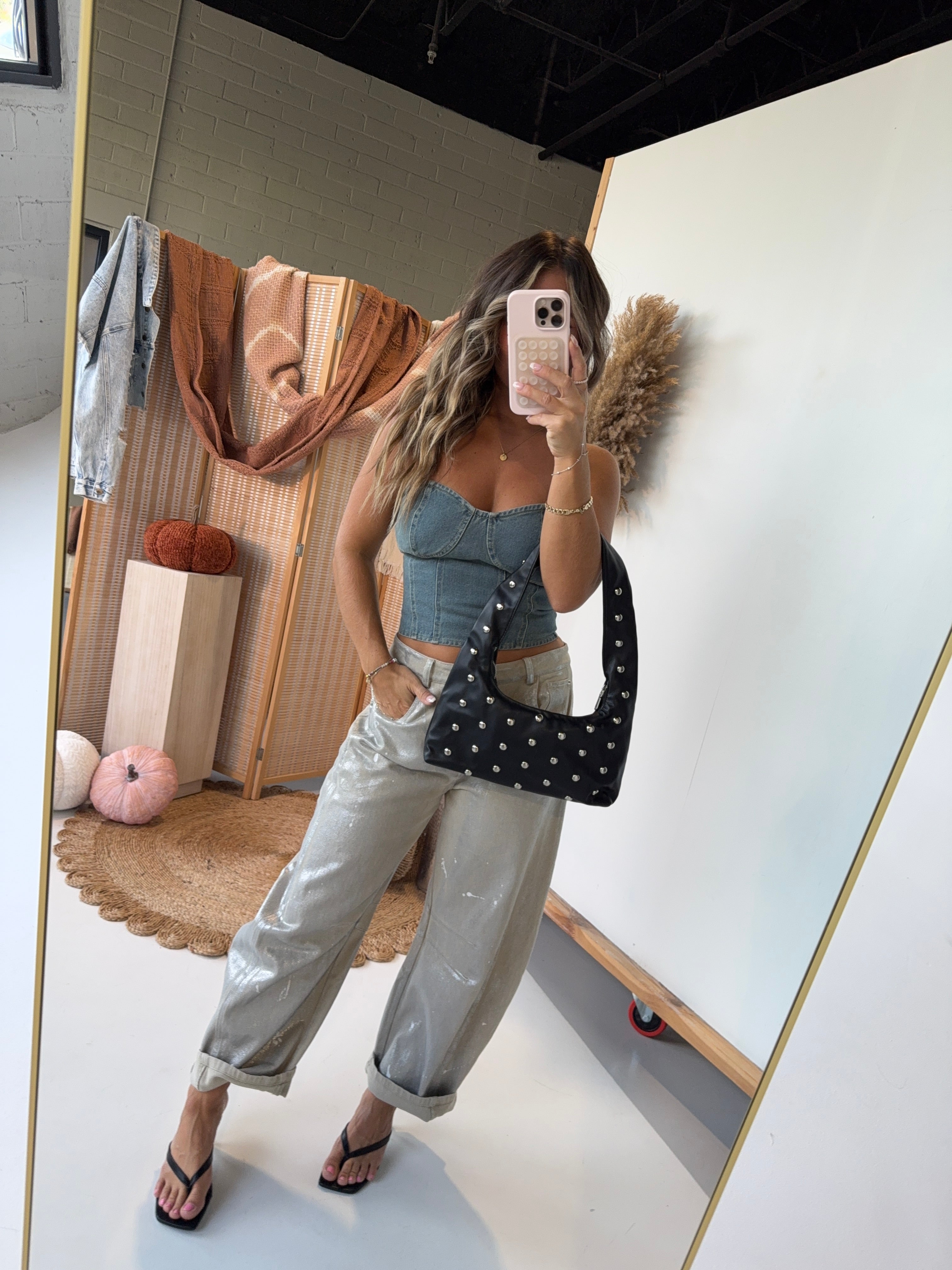 Harvest Painted Barrel Jeans Ash Silver