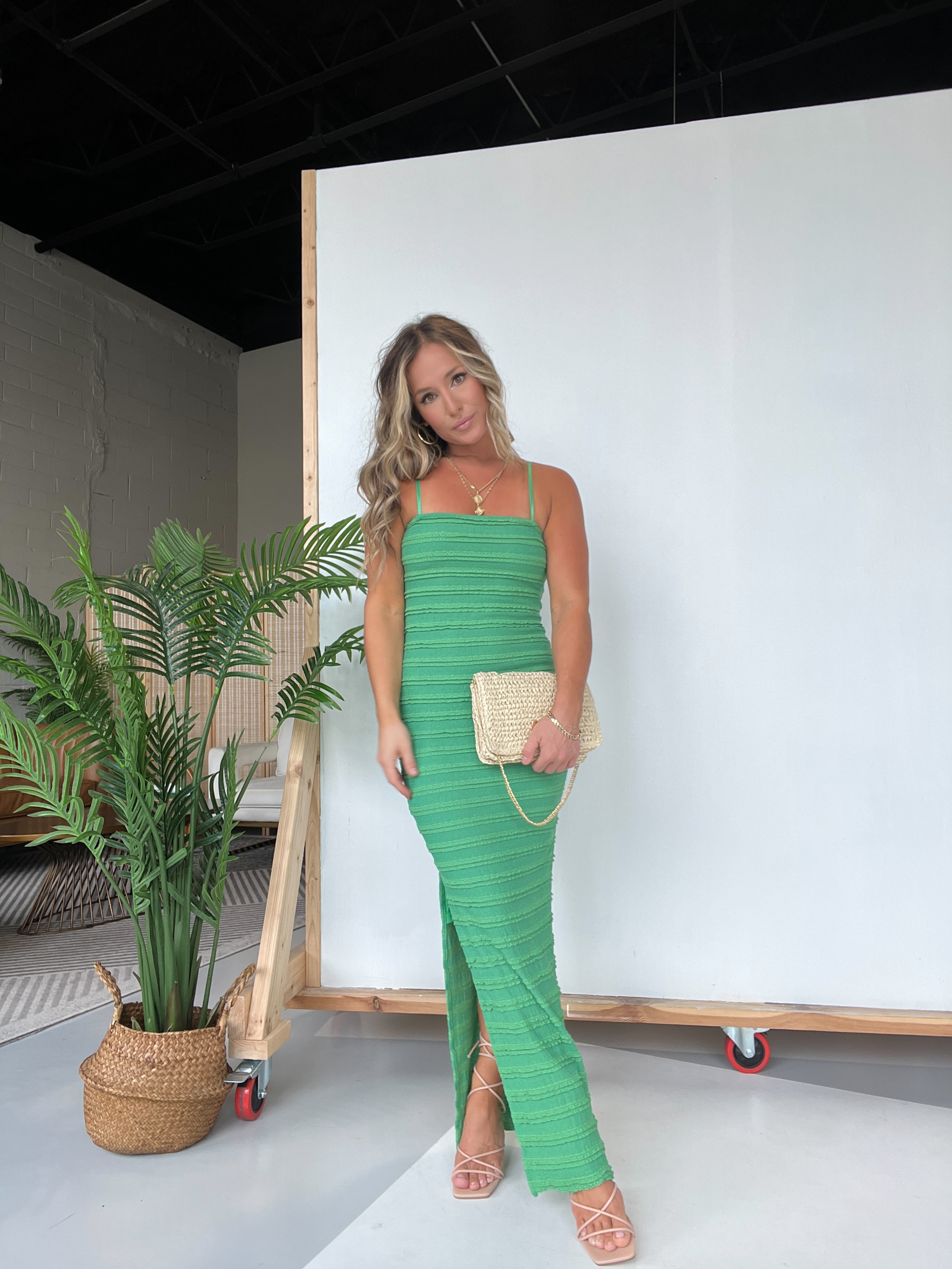 Verde Estate Maxi Dress Green