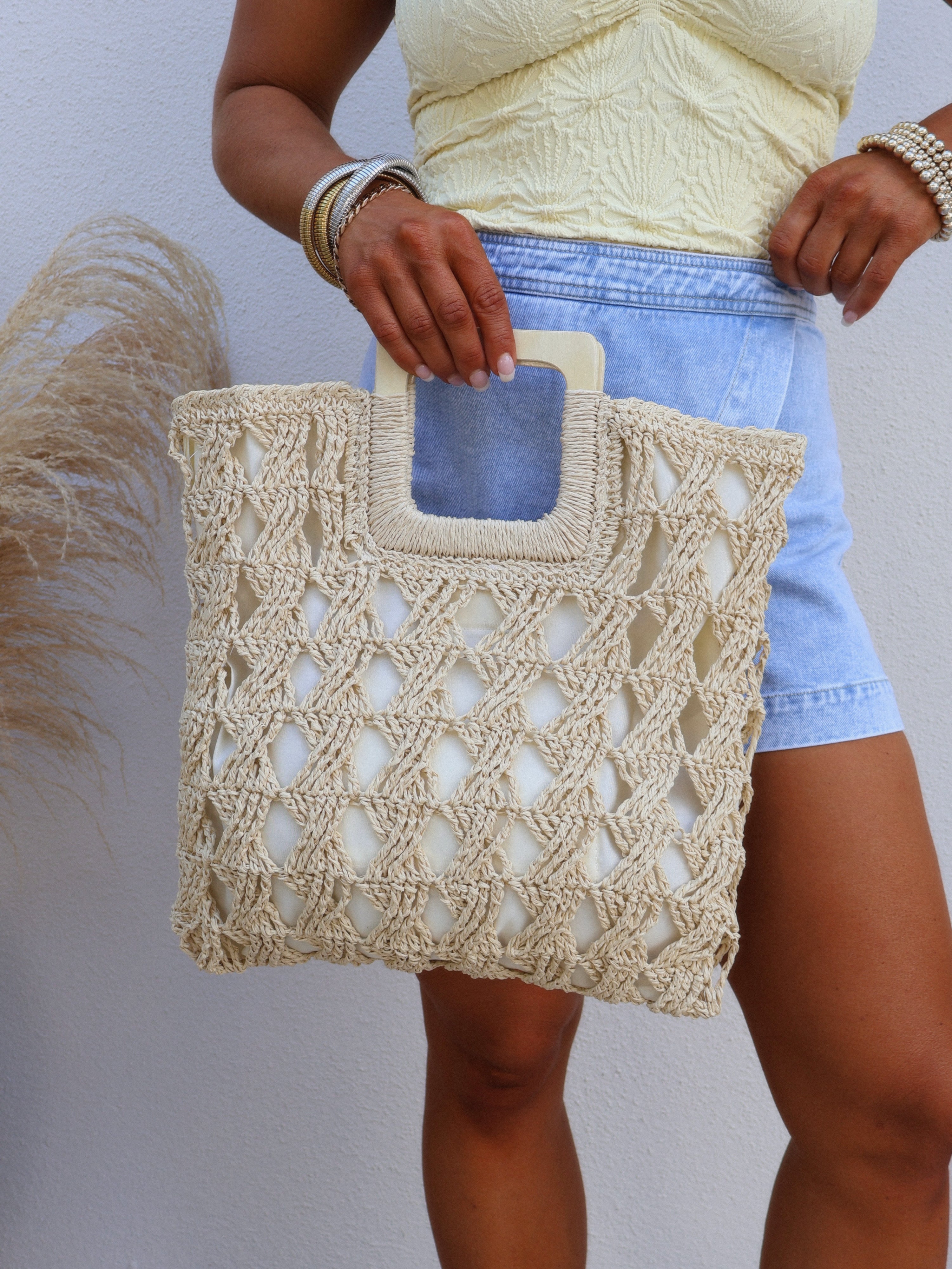 Endless Summer Boho Tote Bag Ivory