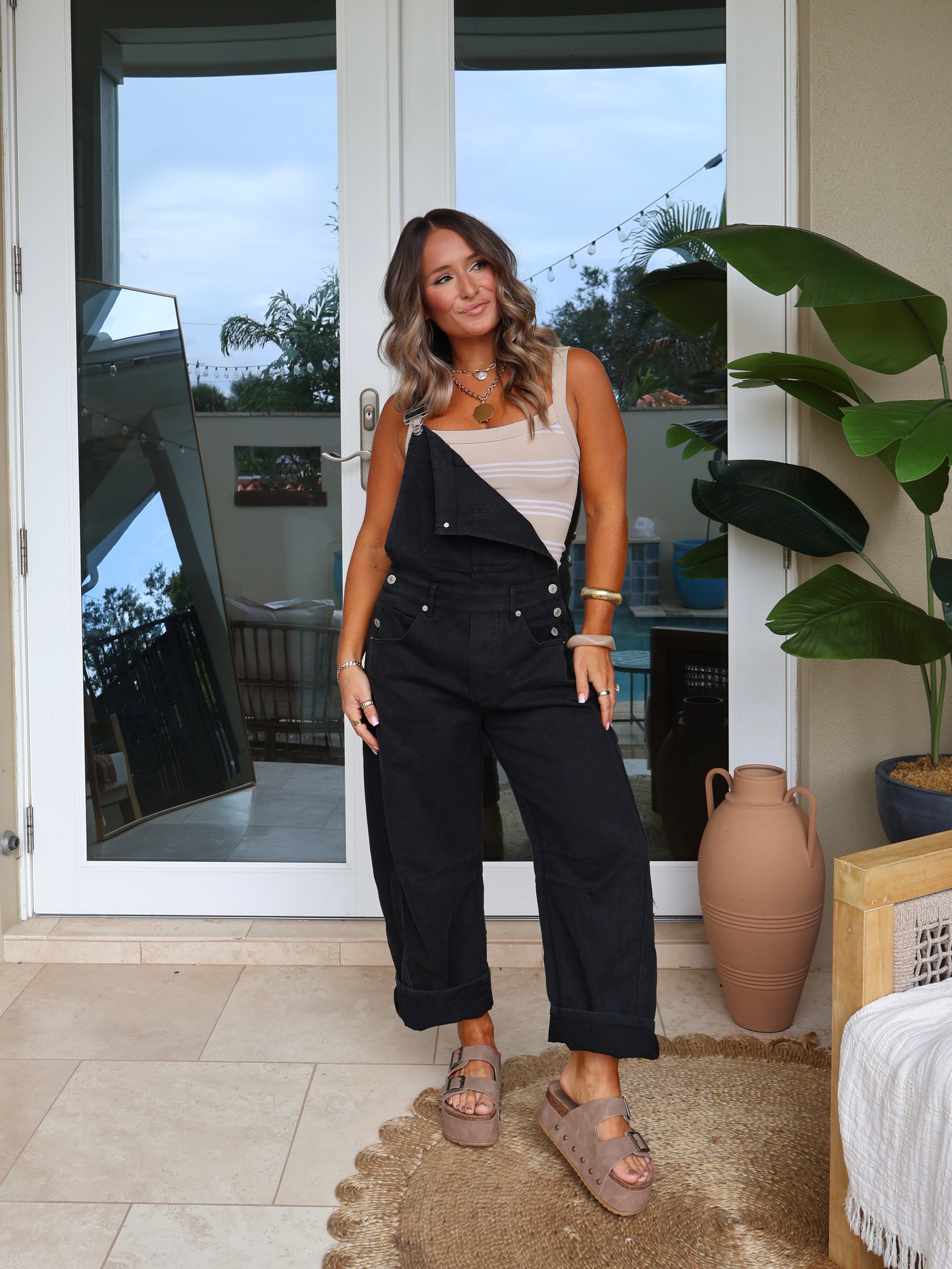 Gracie Barrel Overalls Black