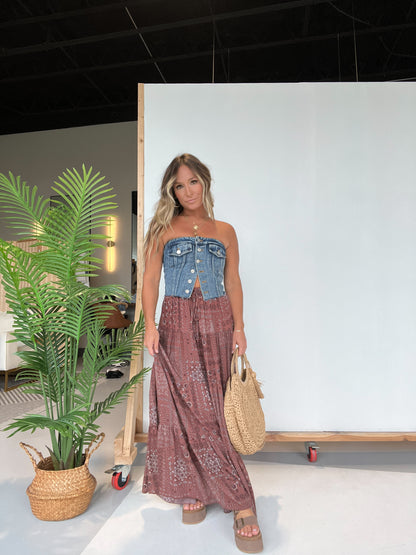 Within the Wind Maxi Skirt Rose