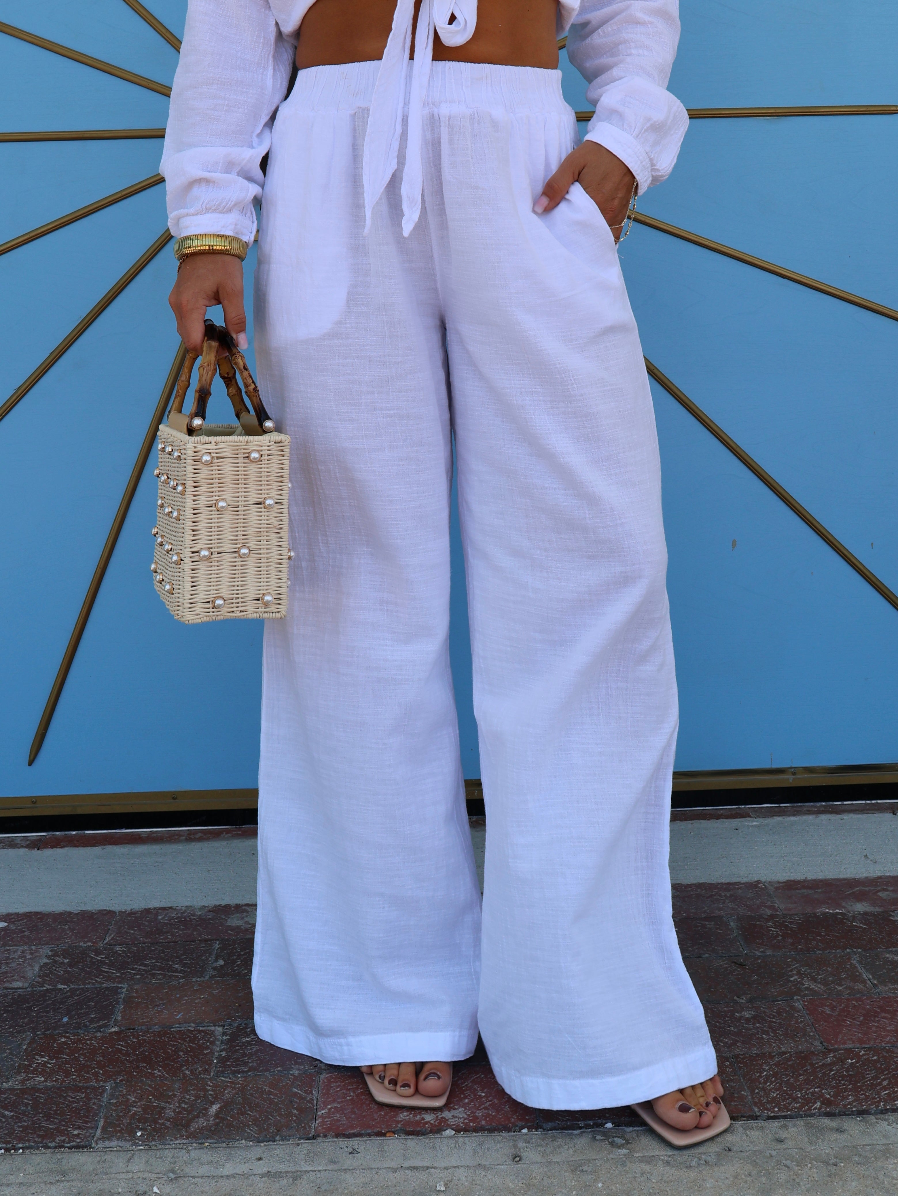 Coastal Muse Pants White