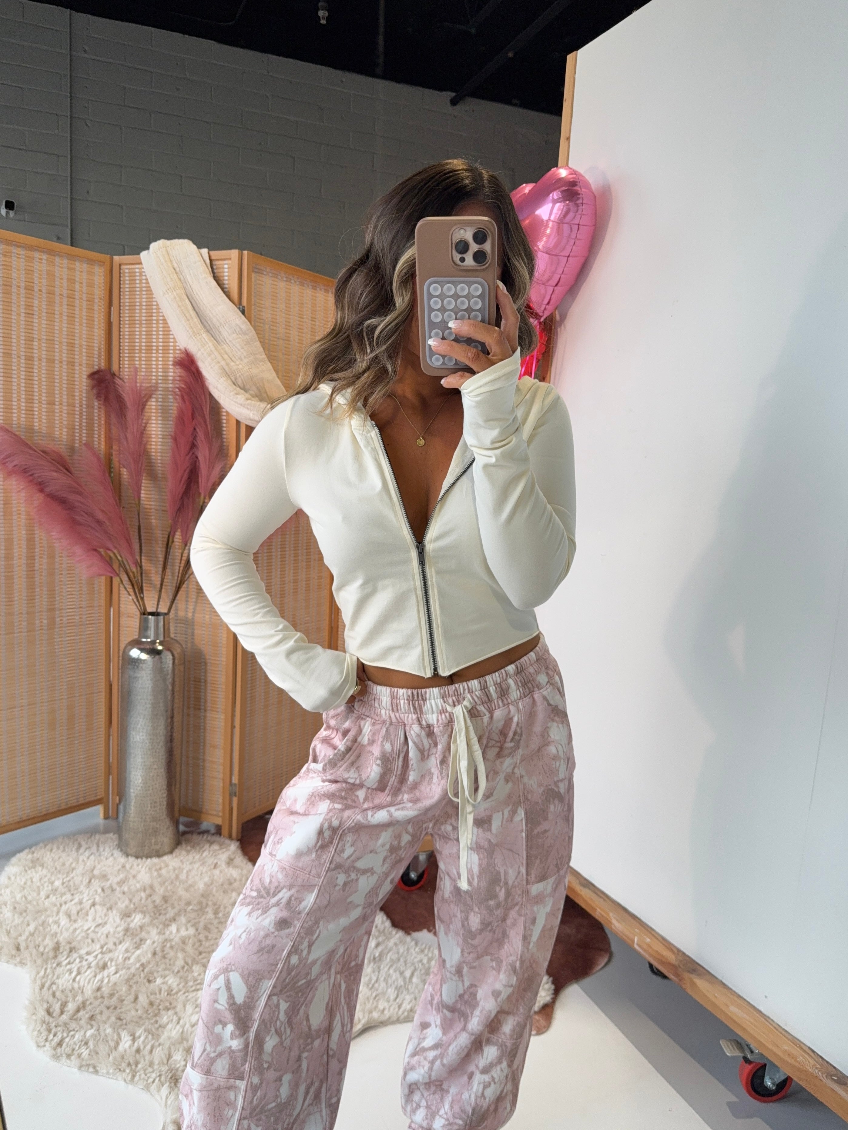 Coming Home Zip Up Jacket Cream