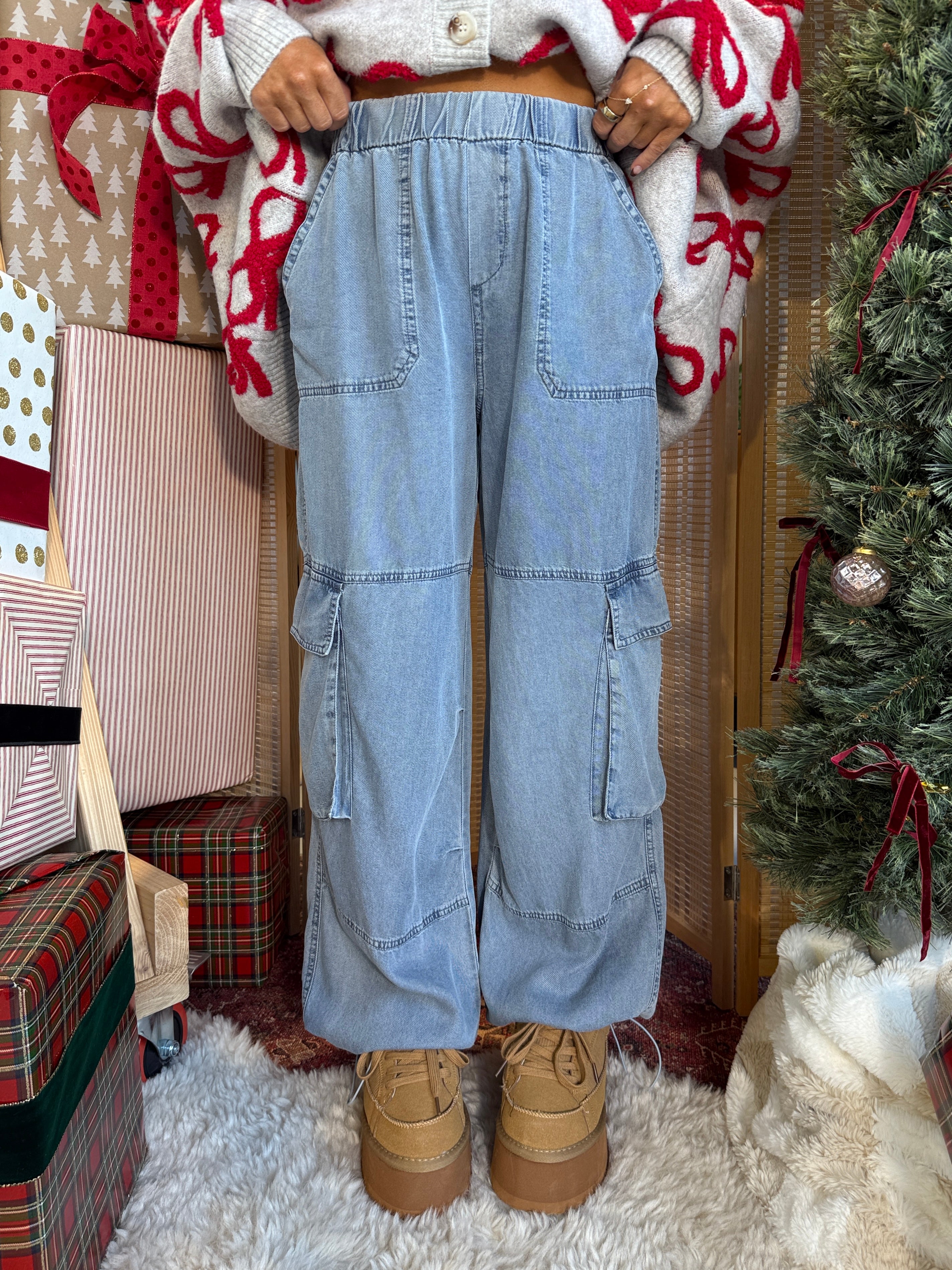 Arctic Muse Tencel Joggers Light Denim