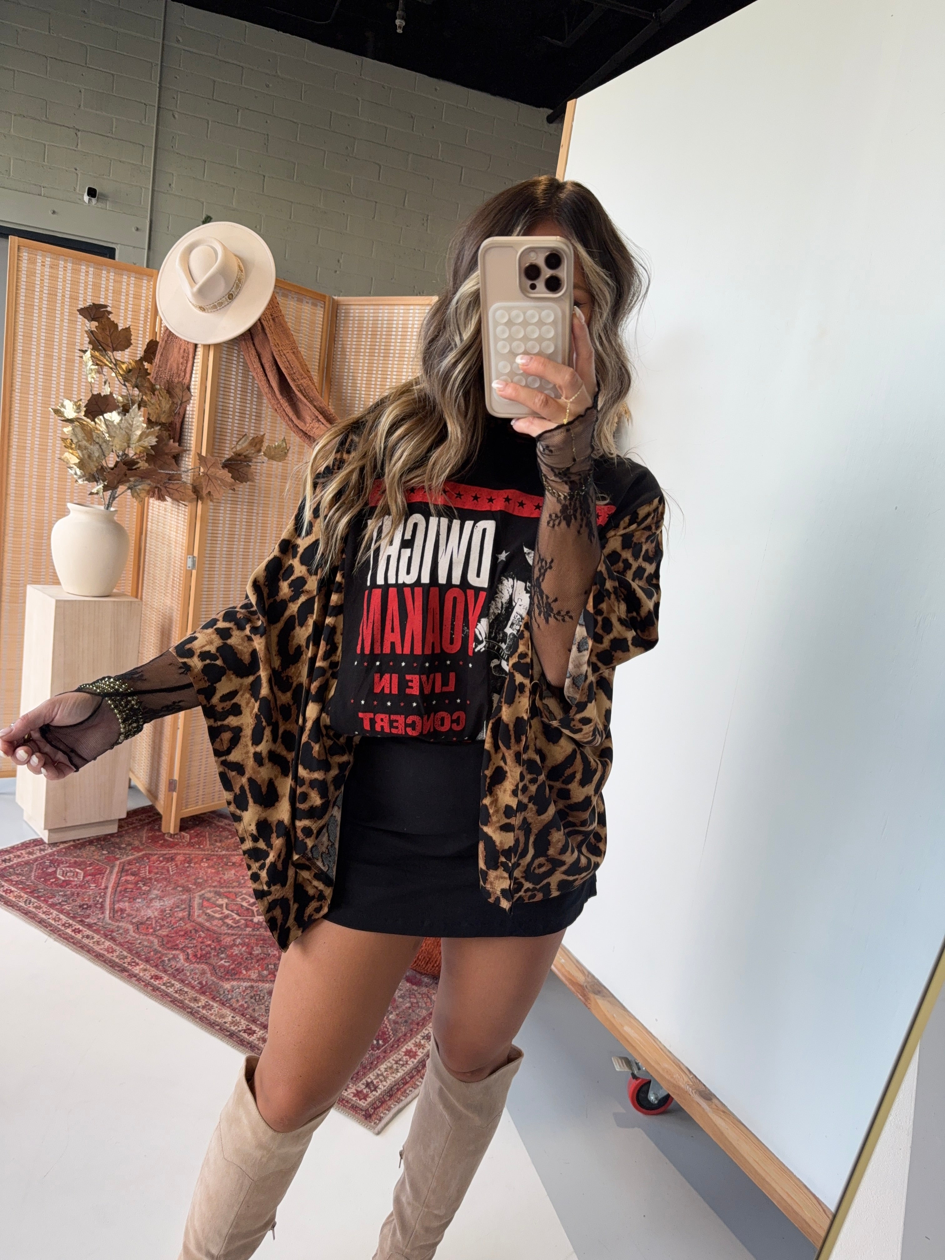 Dwight Yoakam Mix & Match Tee Black Cheetah