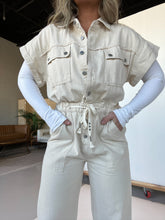 Load image into Gallery viewer, Longing Needs Utility Jumpsuit Oatmeal
