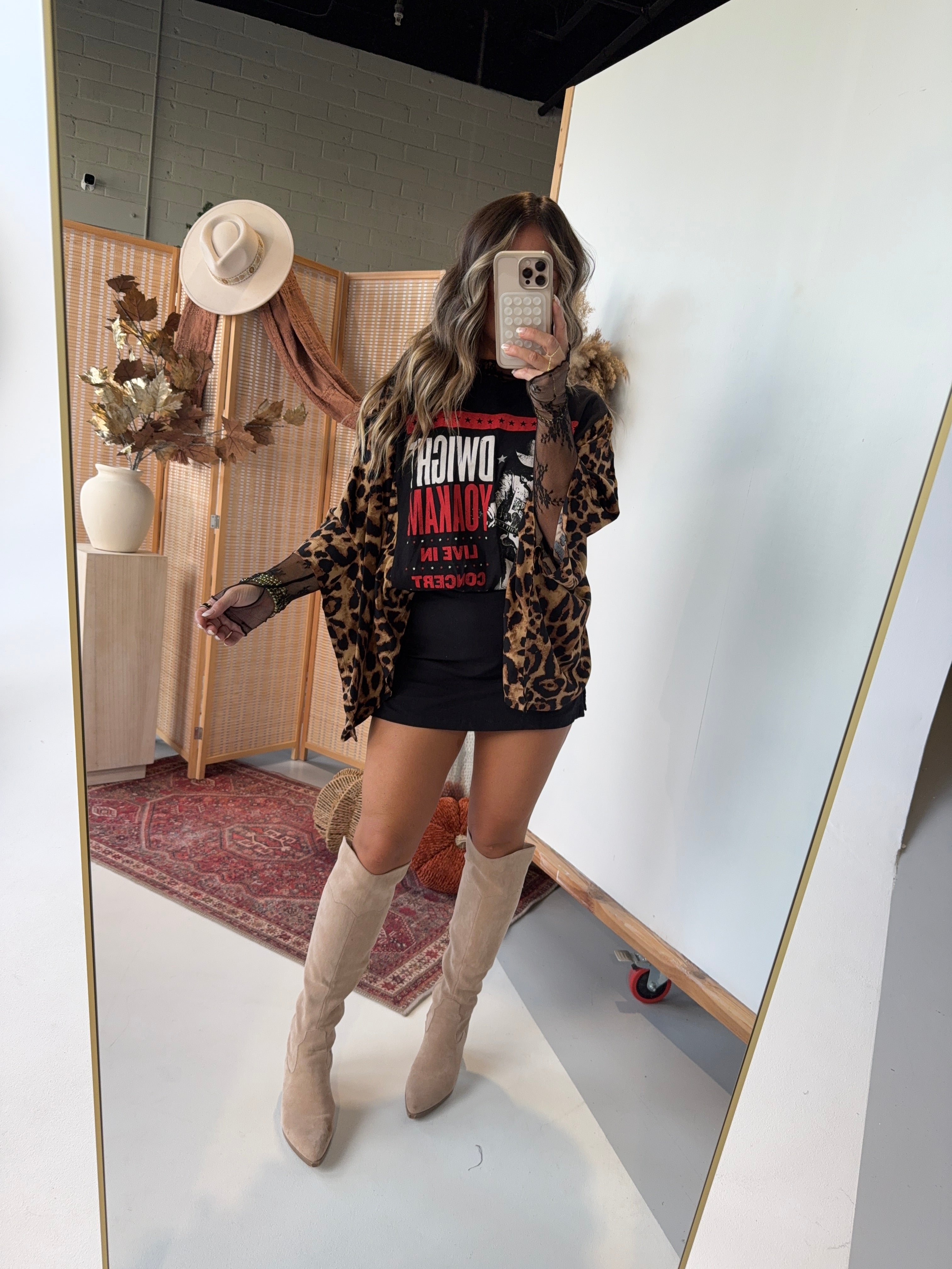 Dwight Yoakam Mix & Match Tee Black Cheetah