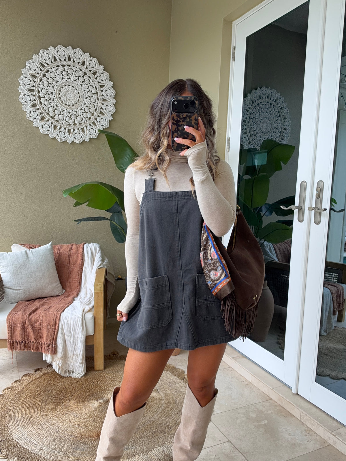 Woodland Romance Overall Dress Ash