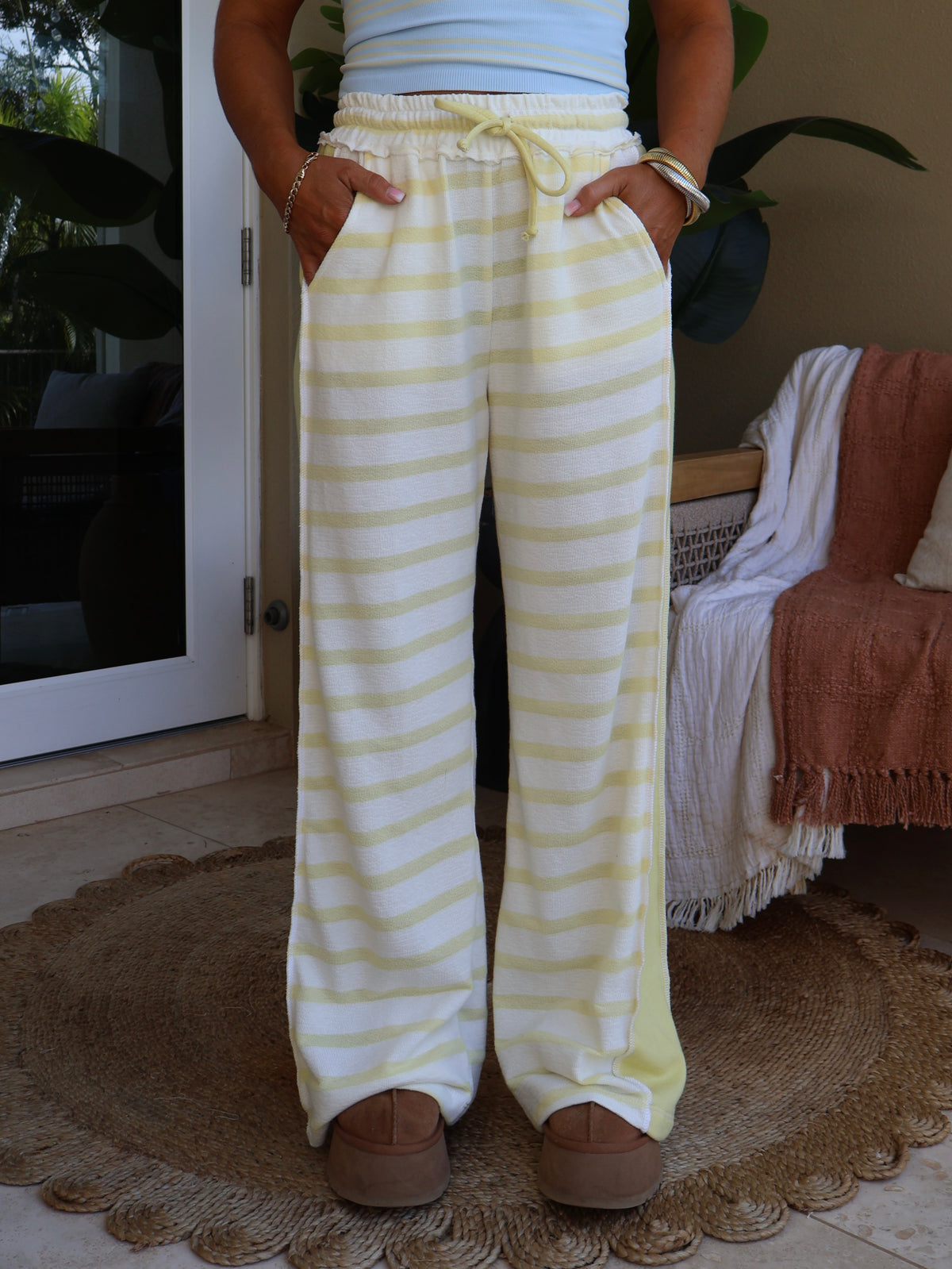 Morning Light Striped Lounge Pants Butter