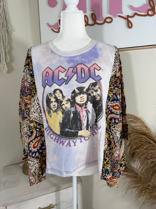 AC/DC Mix & Match Tee Tie Dye Floral