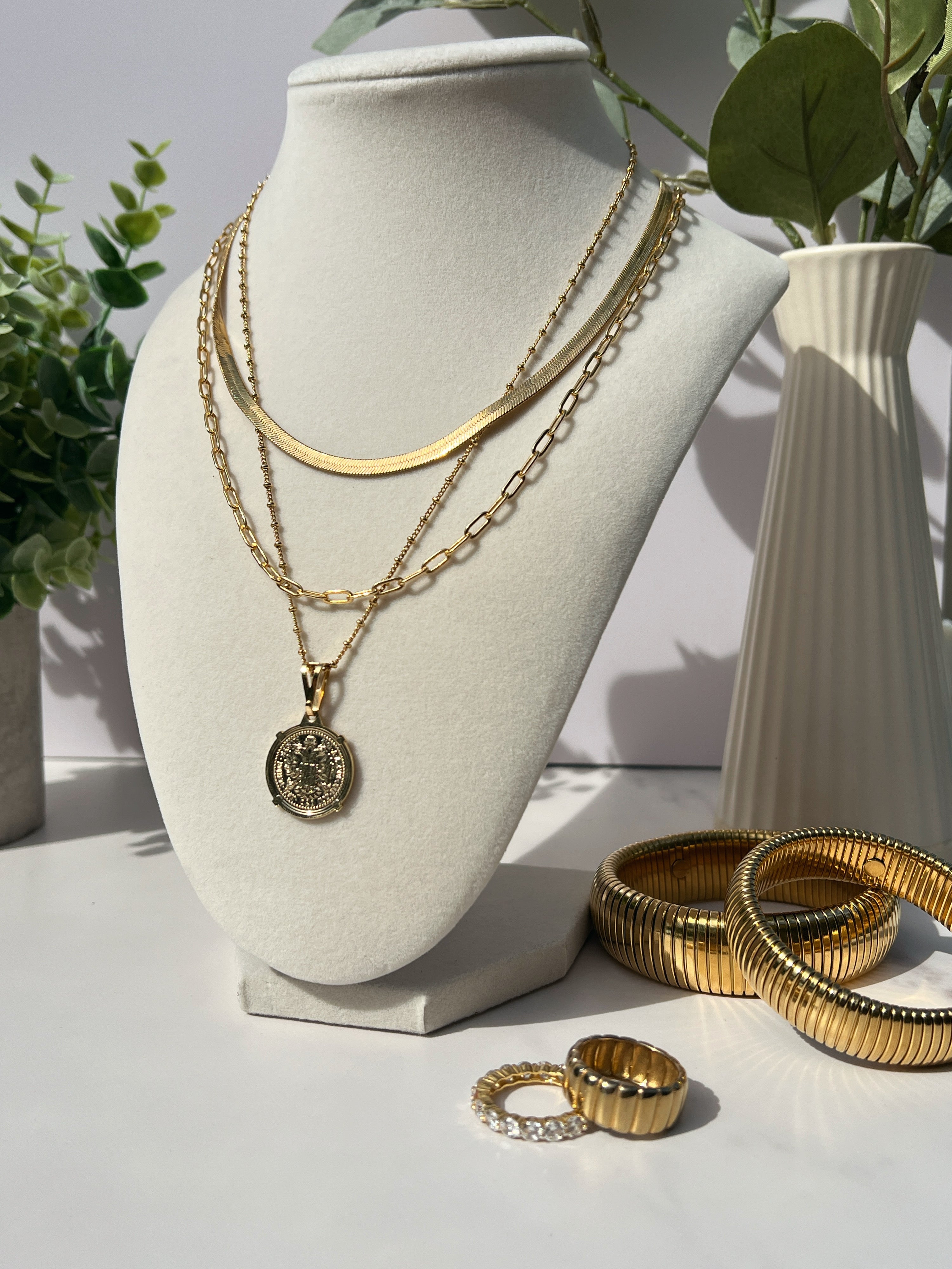 Emperor Coin 18K Gold Necklace 18"