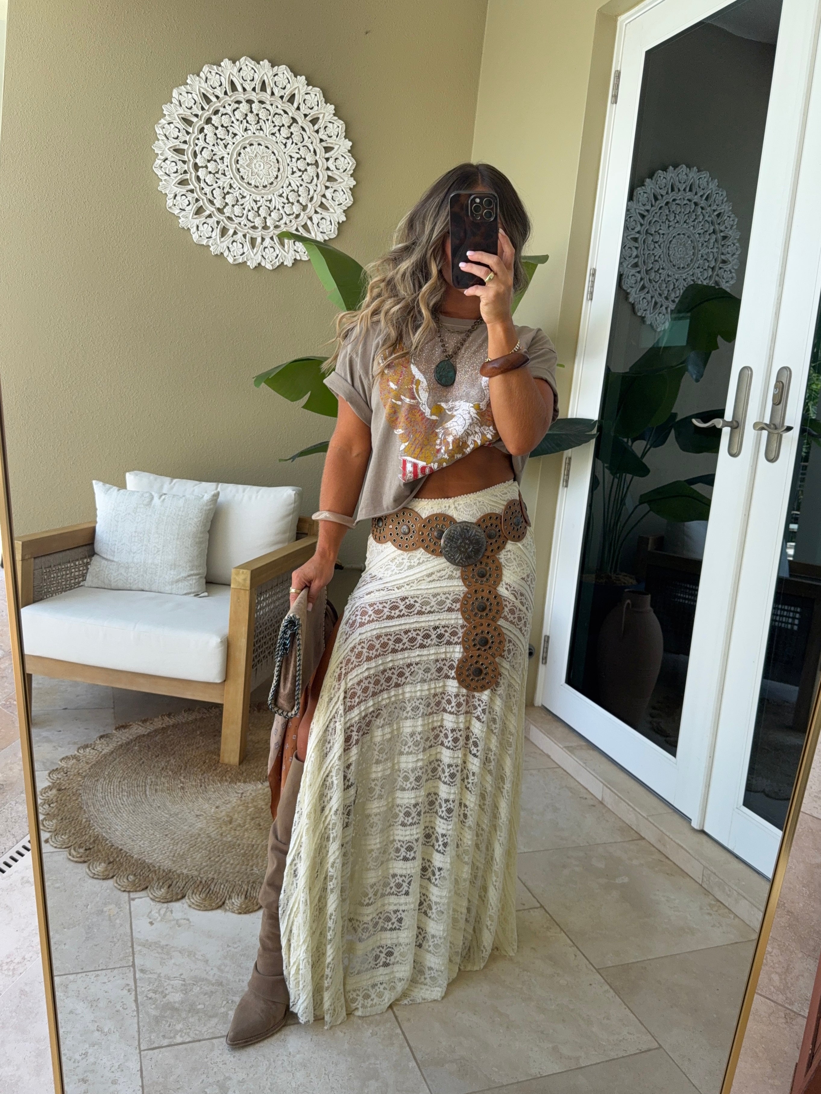 Ainsley Lace Maxi Skirt Cream