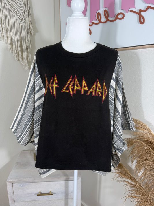 Def Leppard Mix & Match Tee Black Stripe