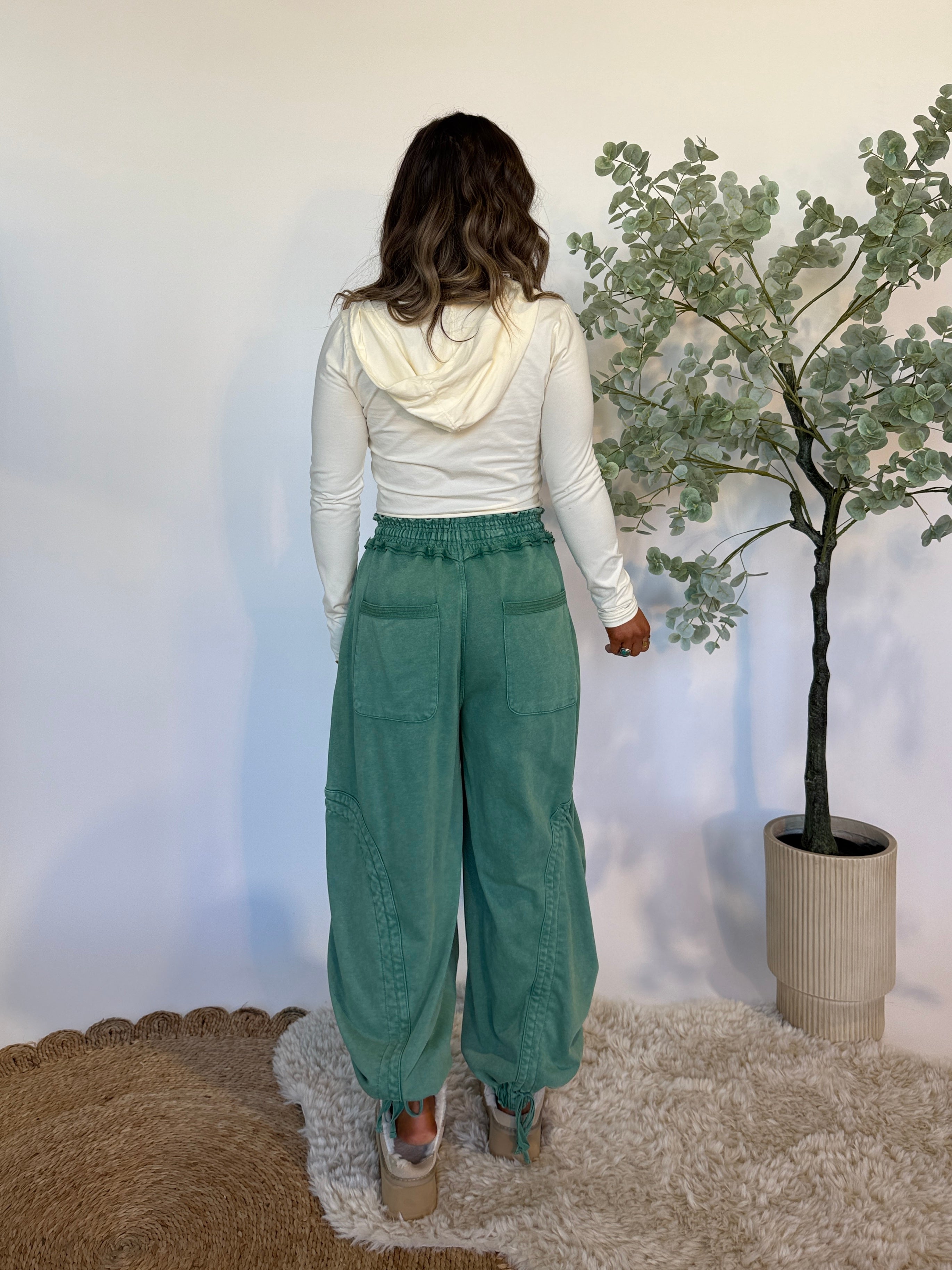 Show Me Love Boho Joggers Green