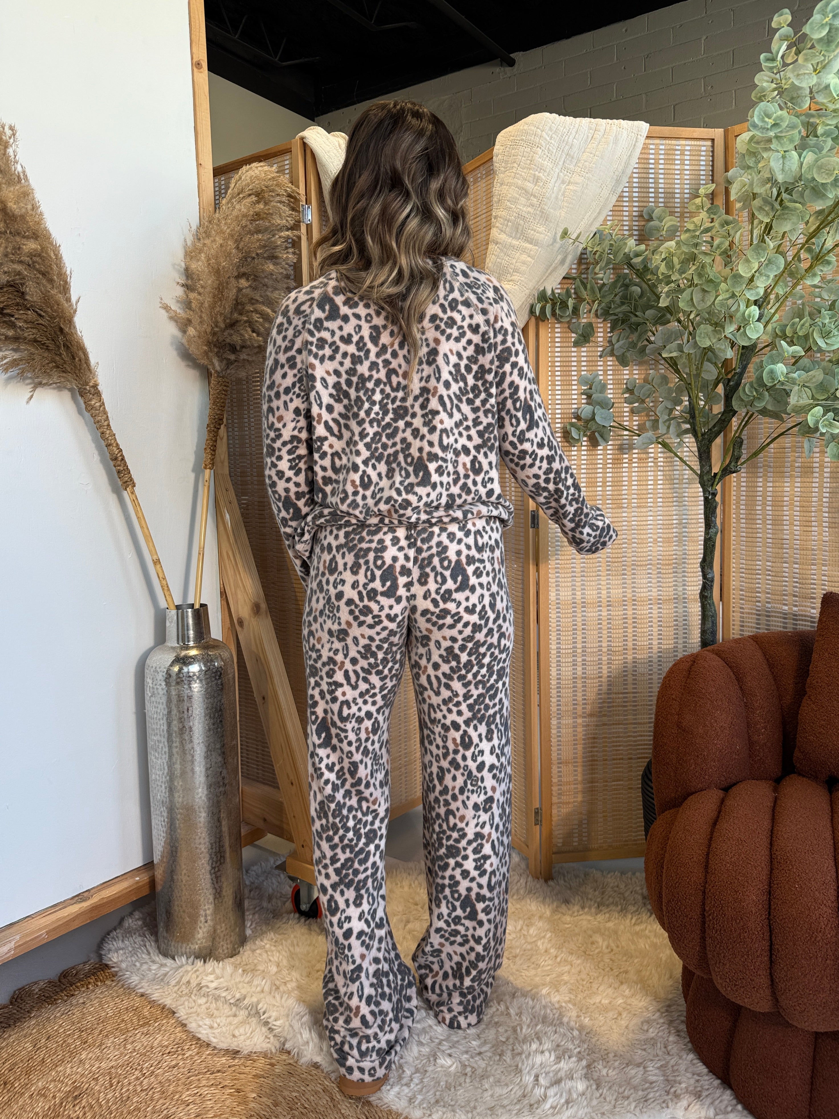 Cheetah Sisters Lounge Set Brown (Pre-Order)