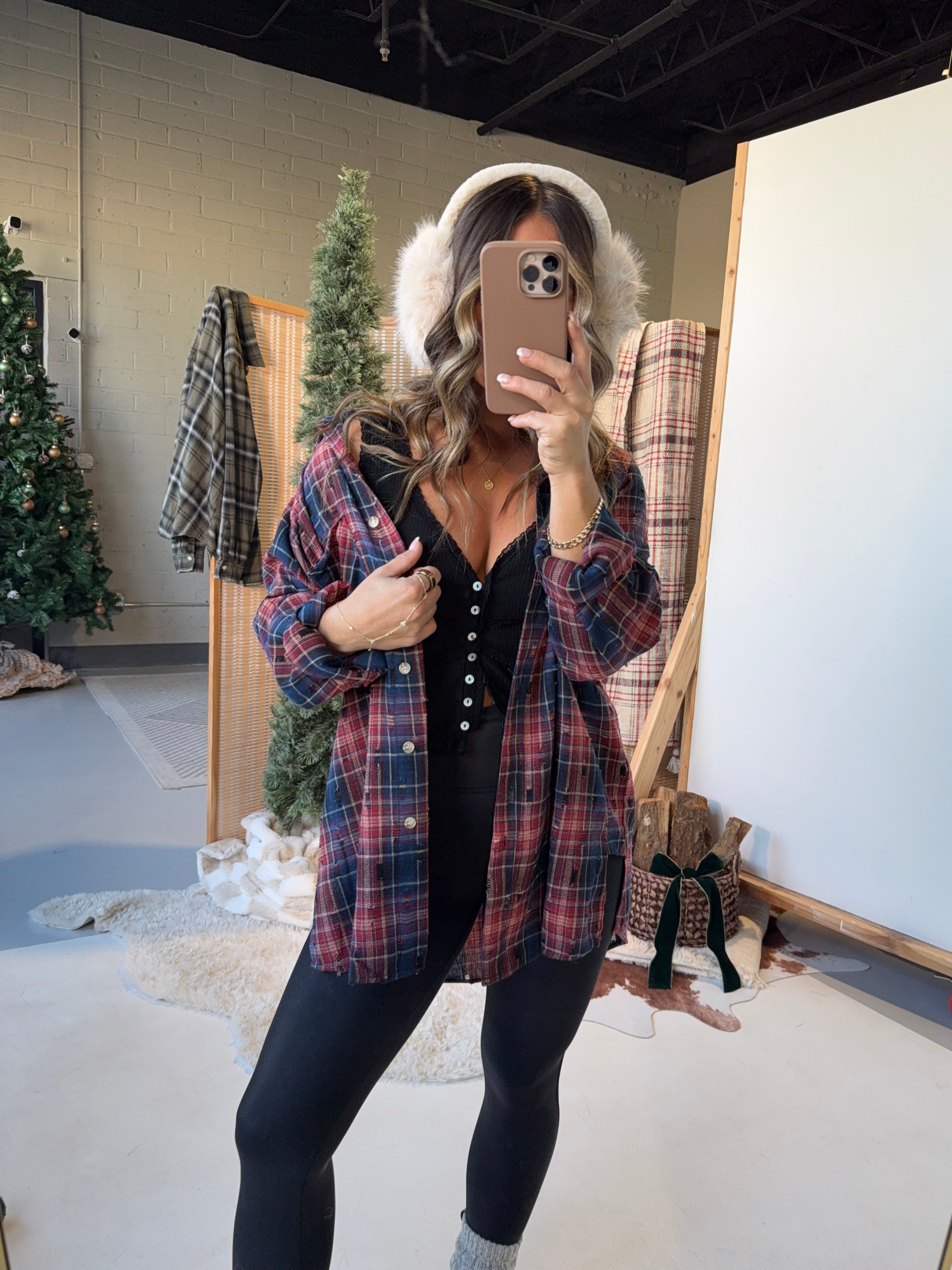 Harvest Haute Distressed Button Up Red