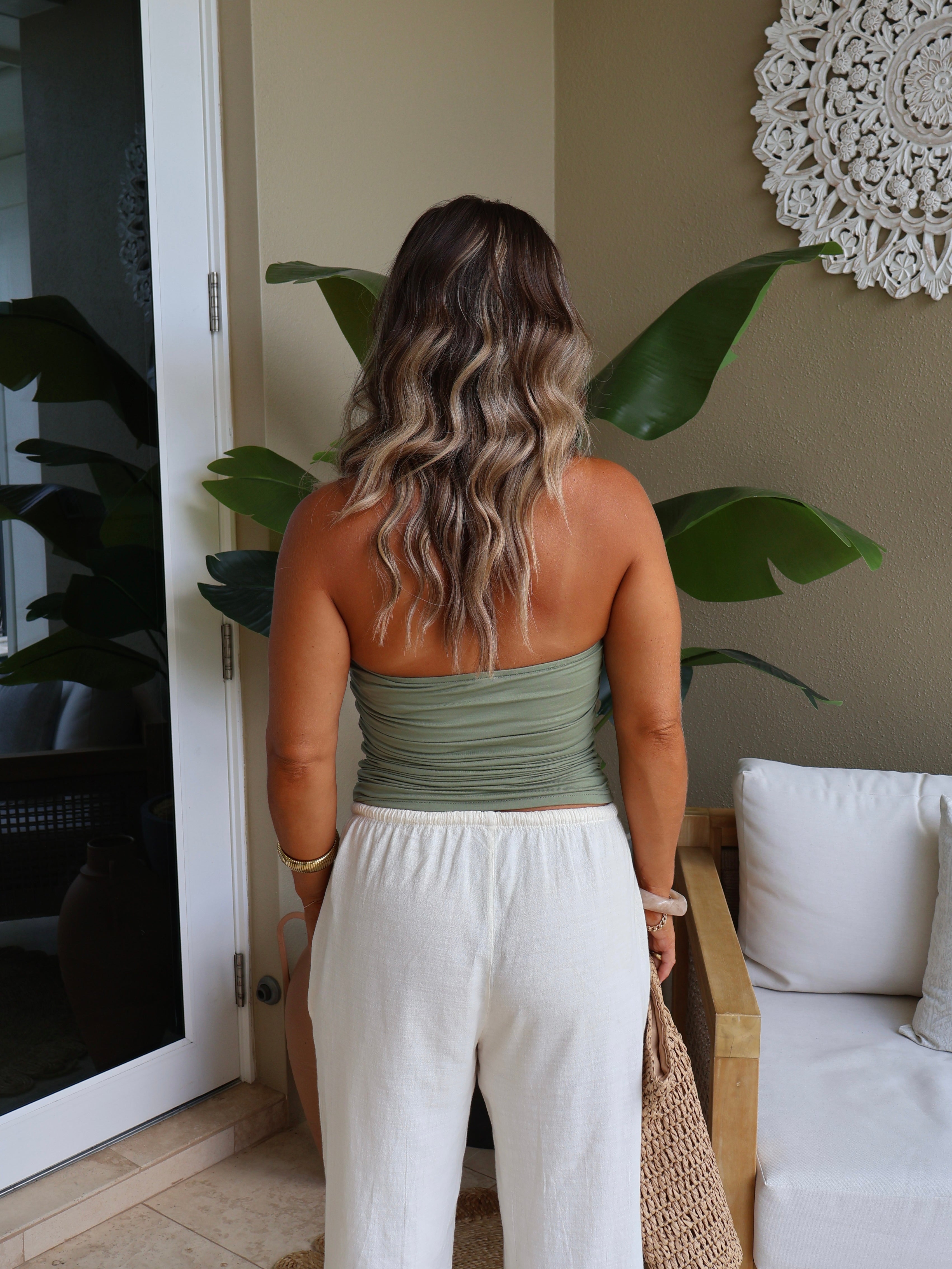 Lucia Halter Top Olive