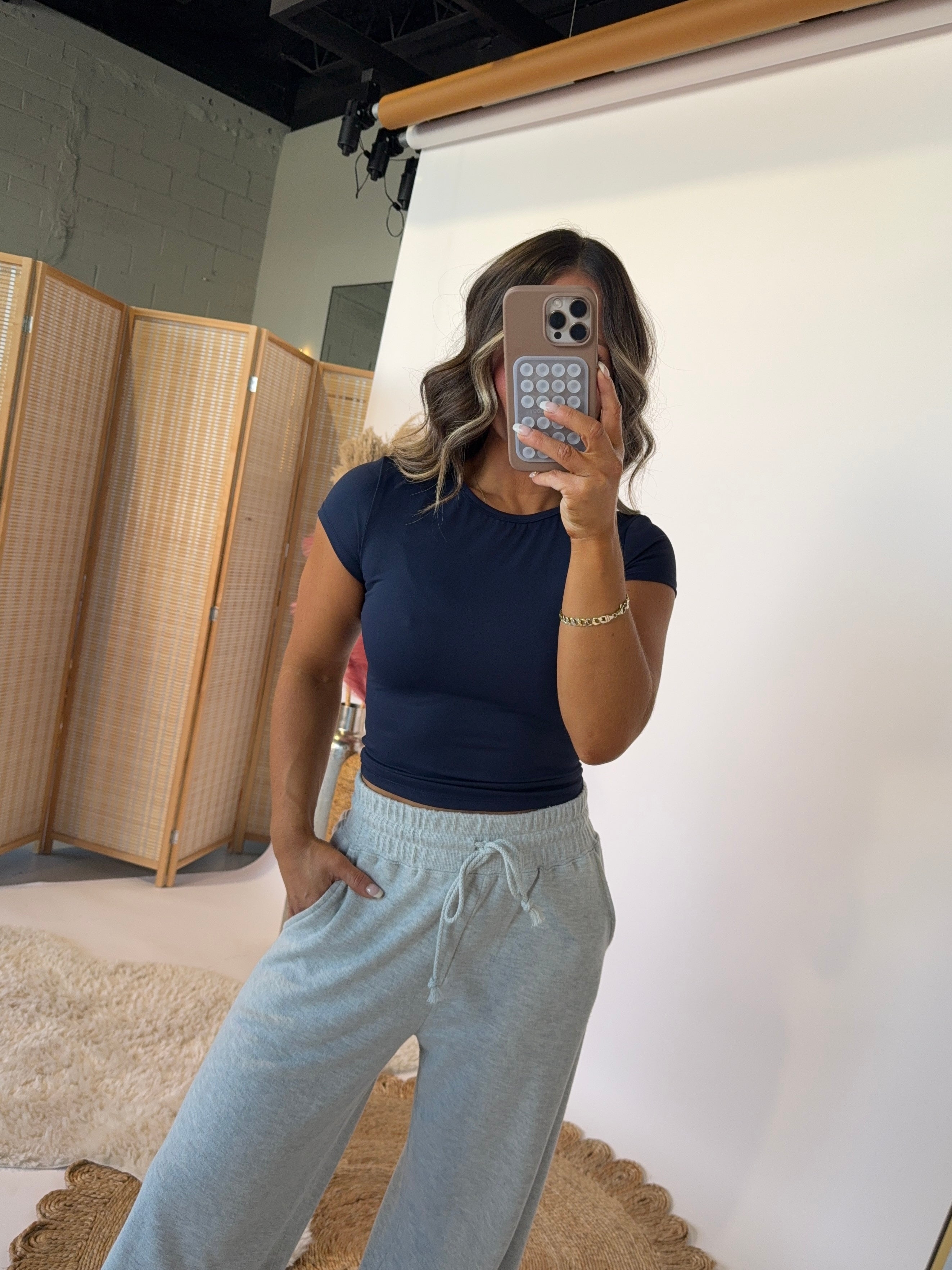 Evie Basic Baby Tee Navy