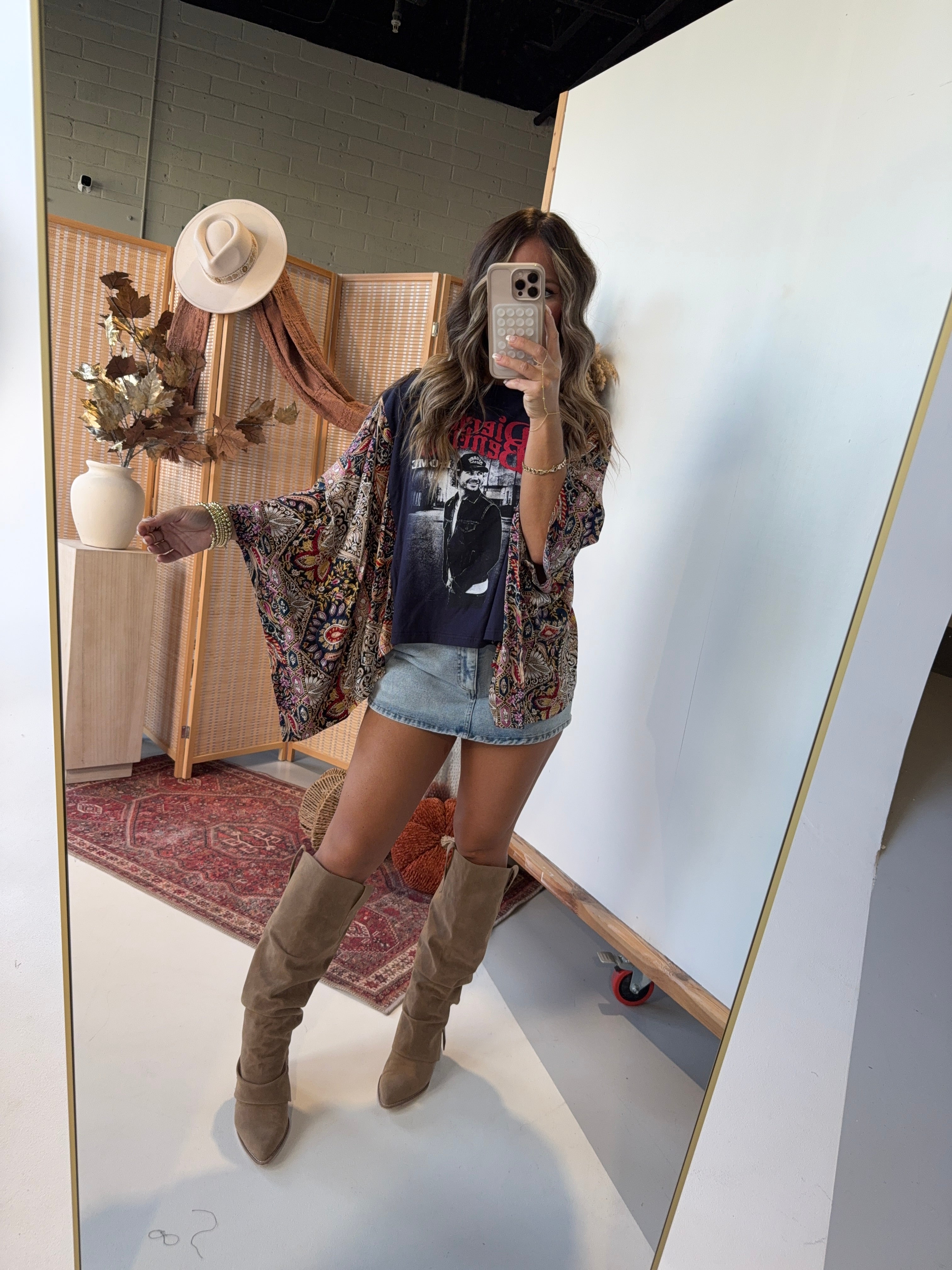 Dierks Bentley Mix & Match Tee Navy Floral