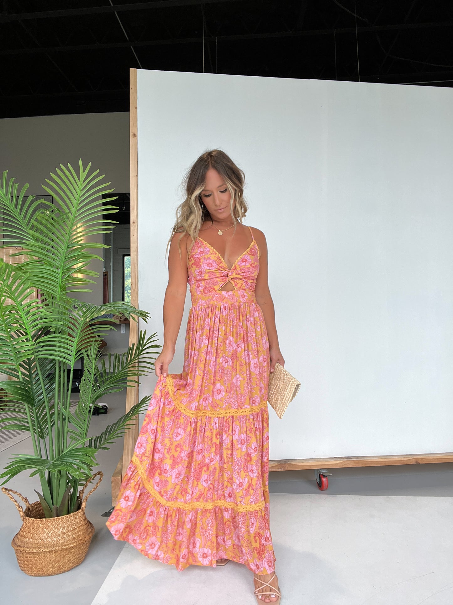 With the Sunflowers Maxi Dress Marigold