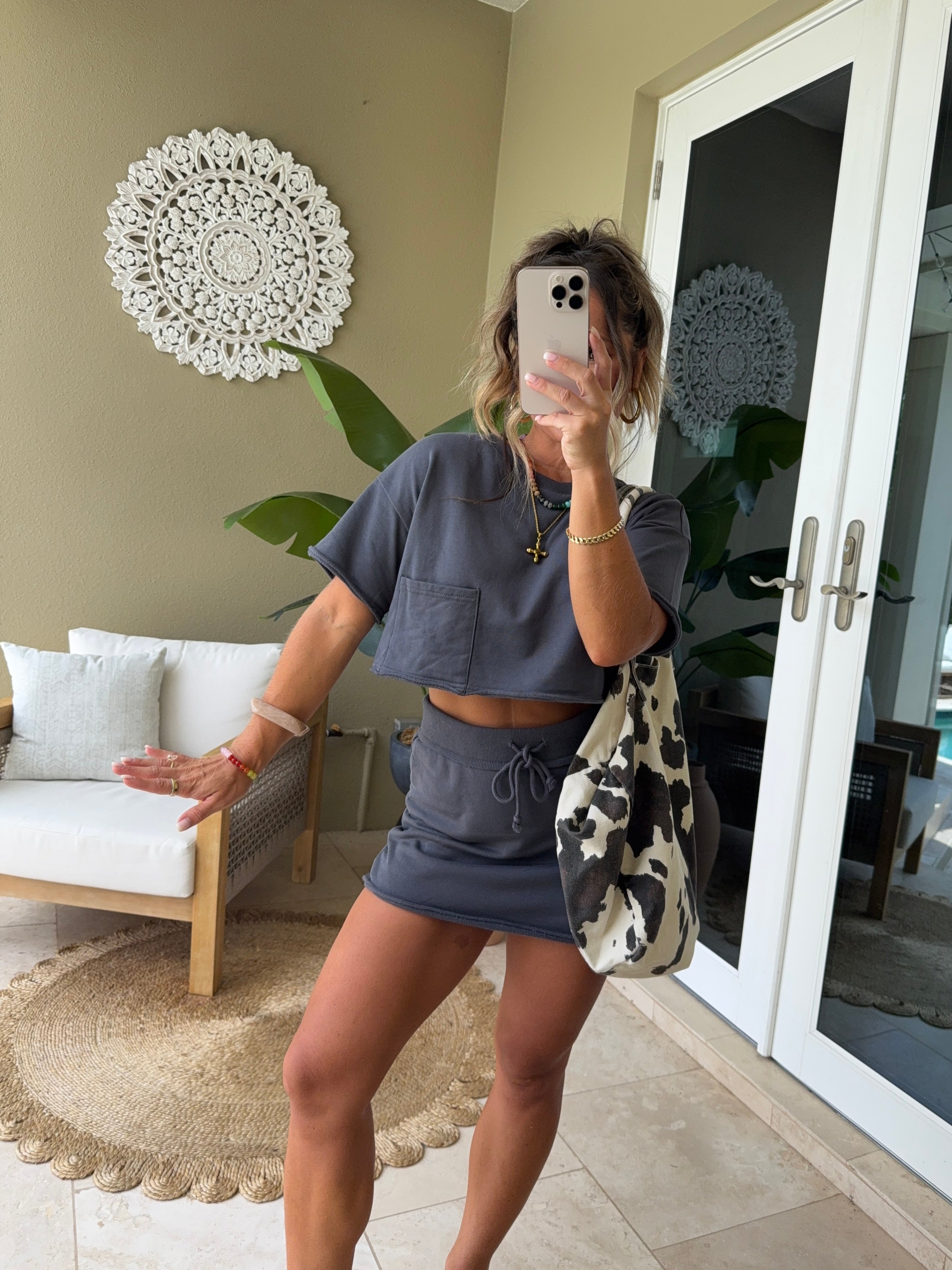 Weekender Skort Set Charcoal