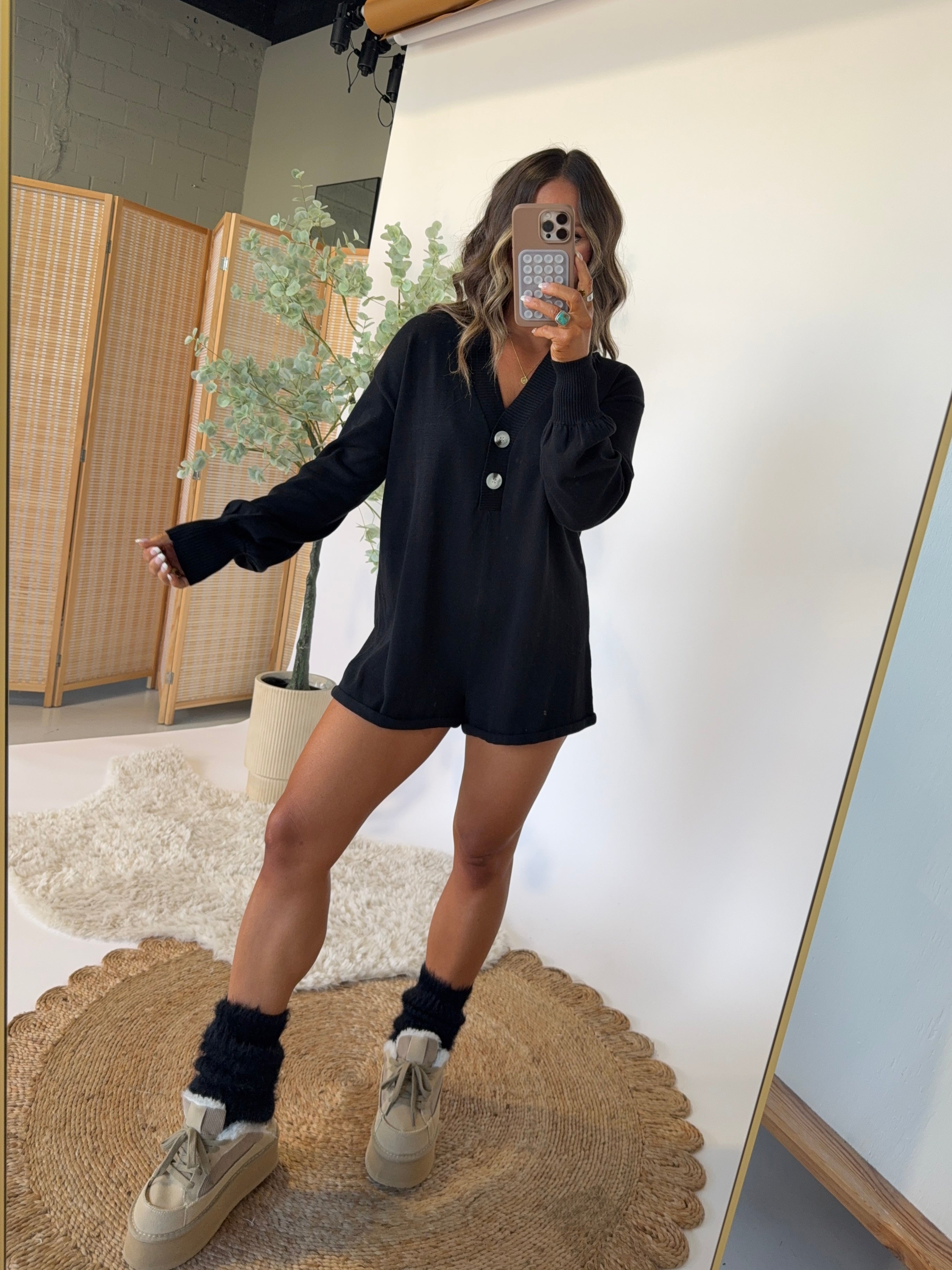 Audrey Romper Black