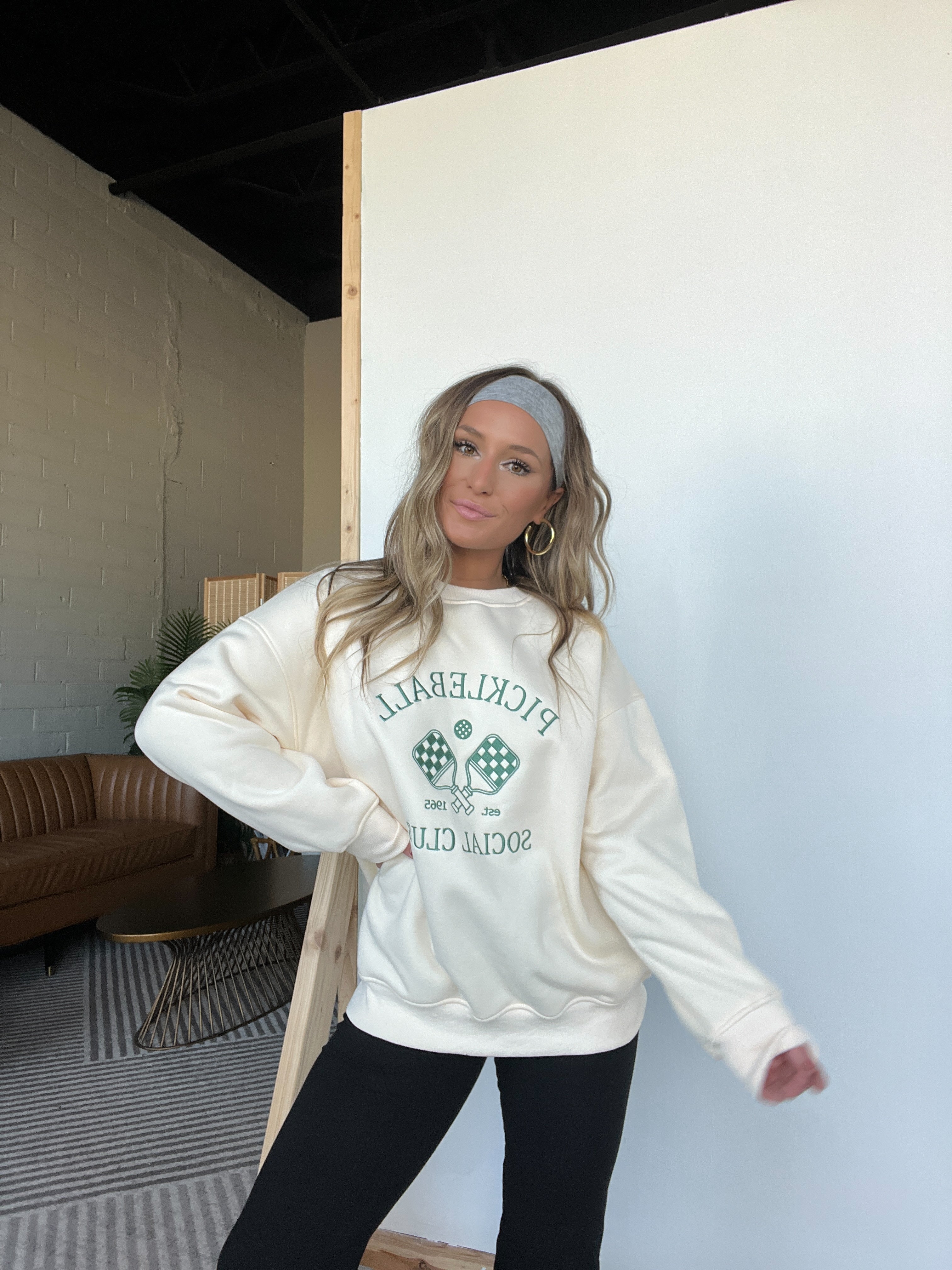 Pickleball Social Club Fleece Crewneck
