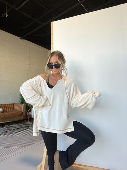 Candace Oversized Pullover Cream