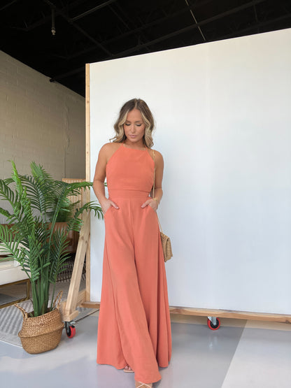 Reception Time Jumpsuit Orange