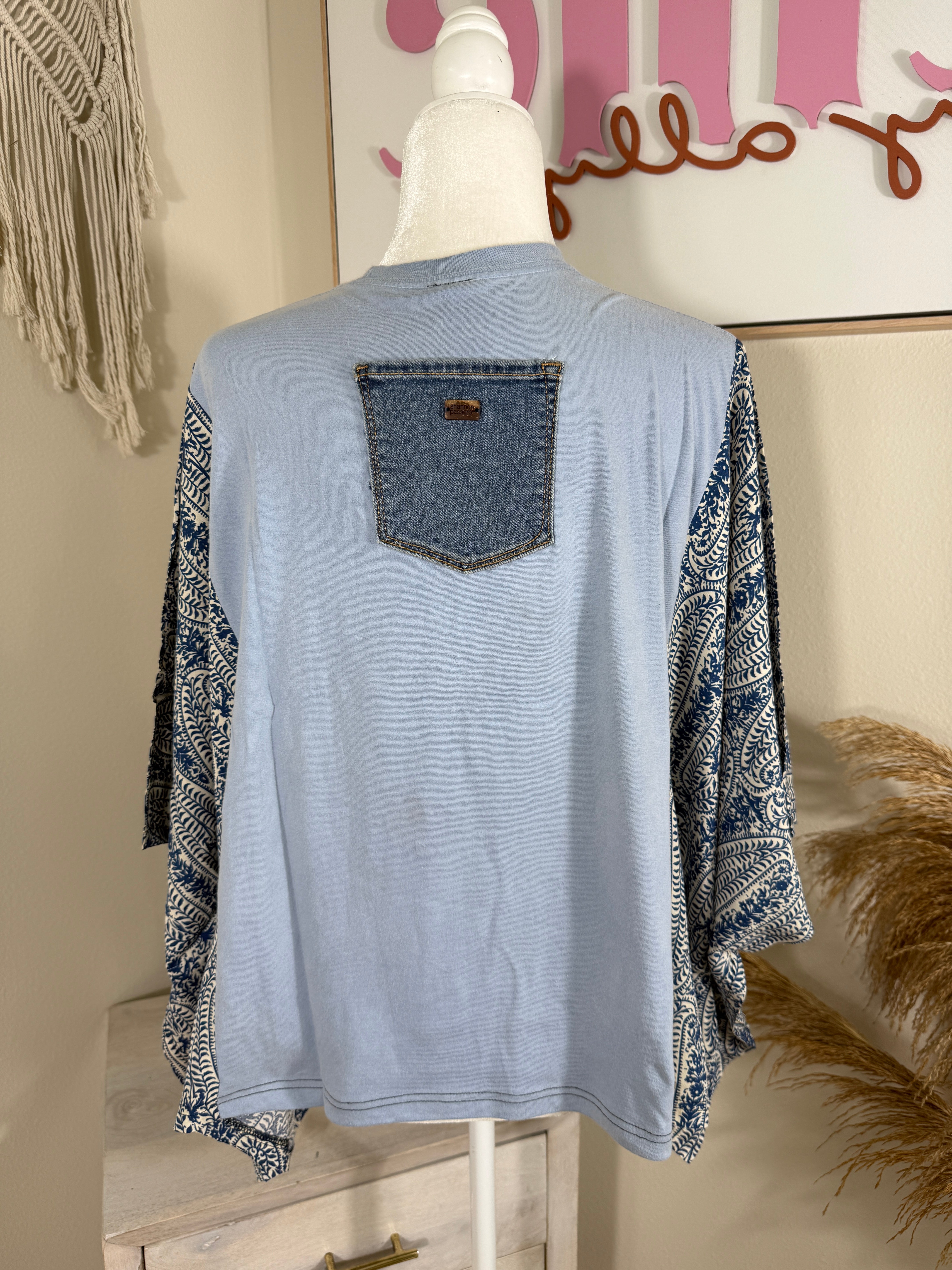 Hendrix Mix & Match Tee Blue Floral