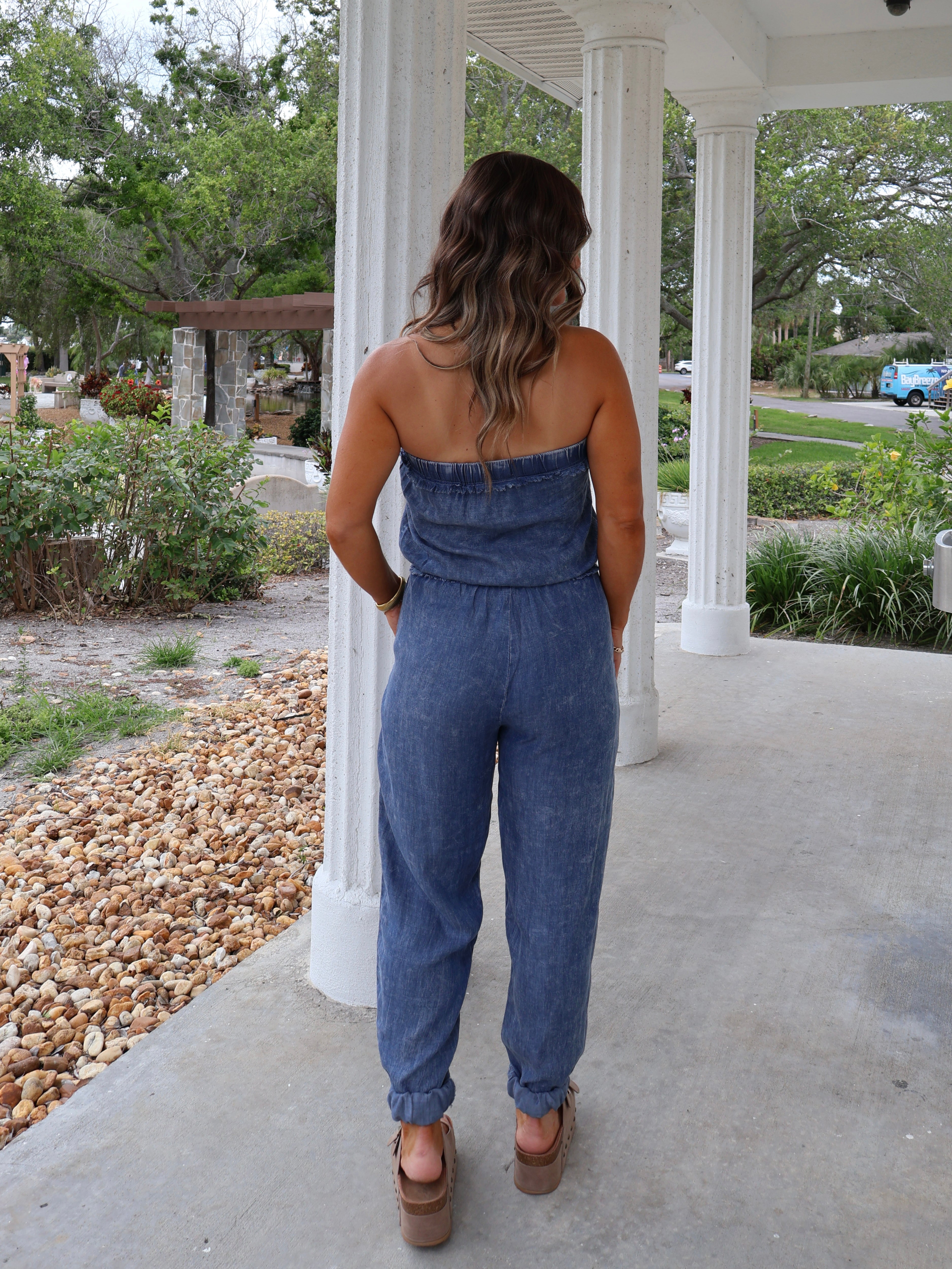 In the Moment Denim Jumpsuit