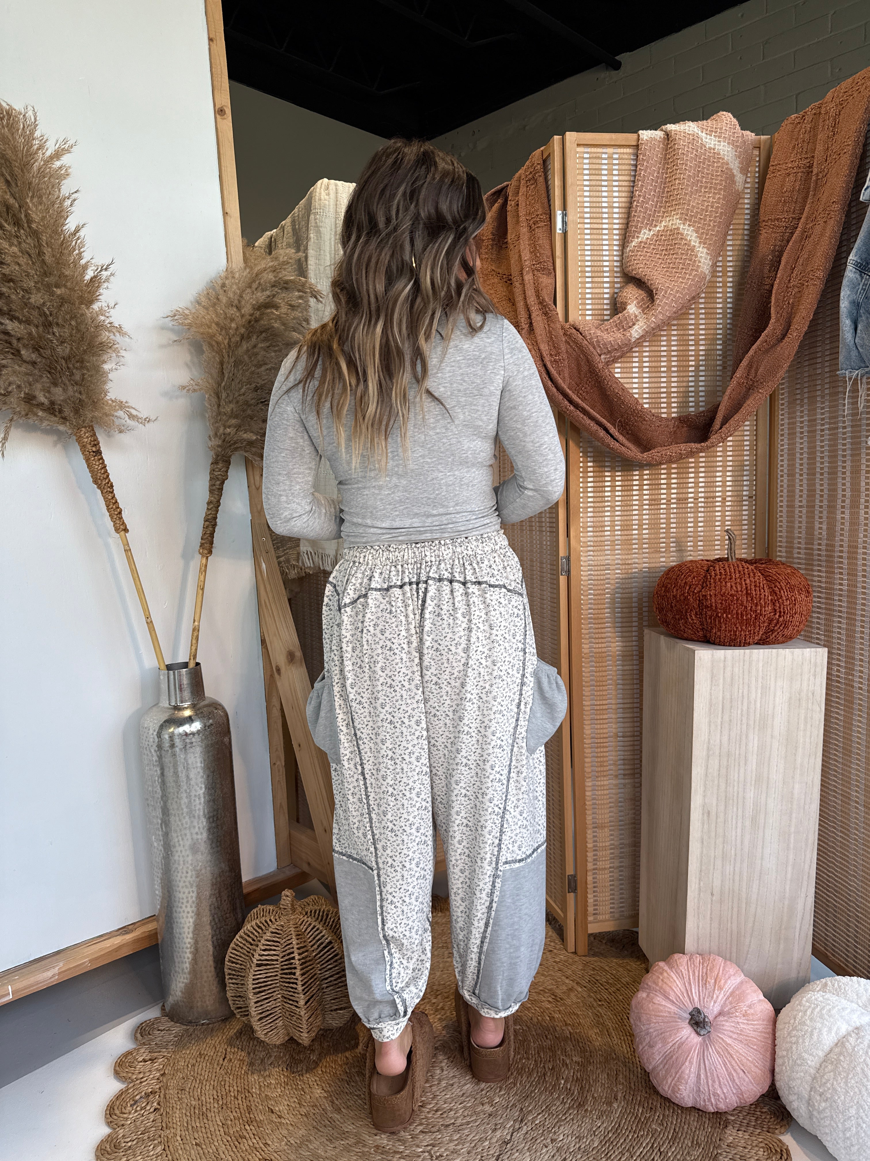 Folklore Barrel Lounge Pants Grey Multi