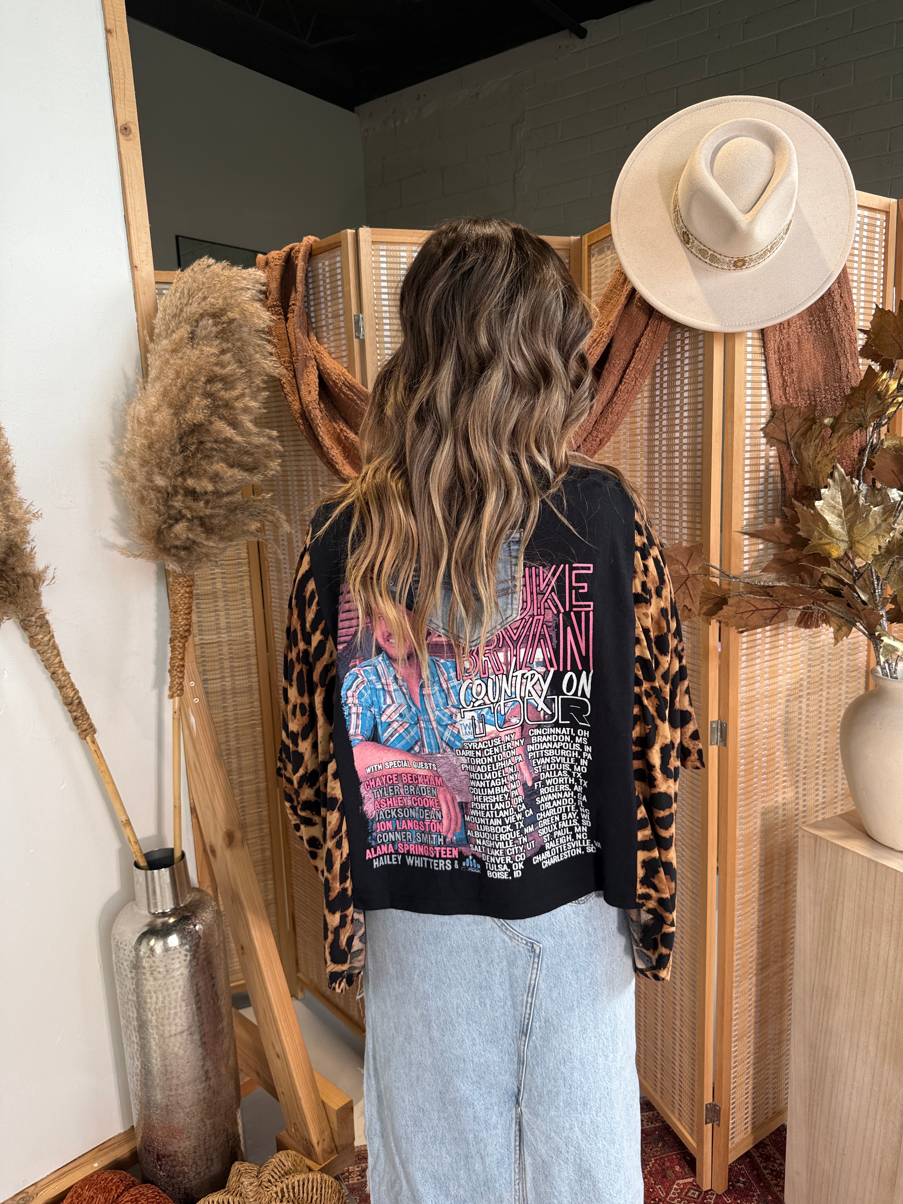 Luke Bryan Mix & Match Tee Black Cheetah