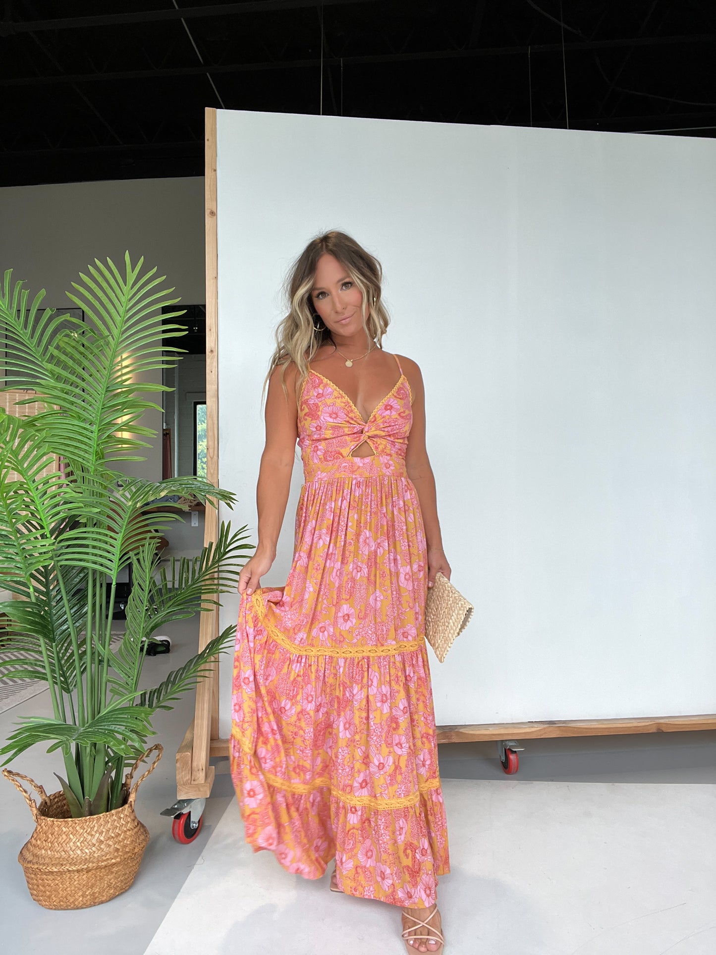 With the Sunflowers Maxi Dress Marigold