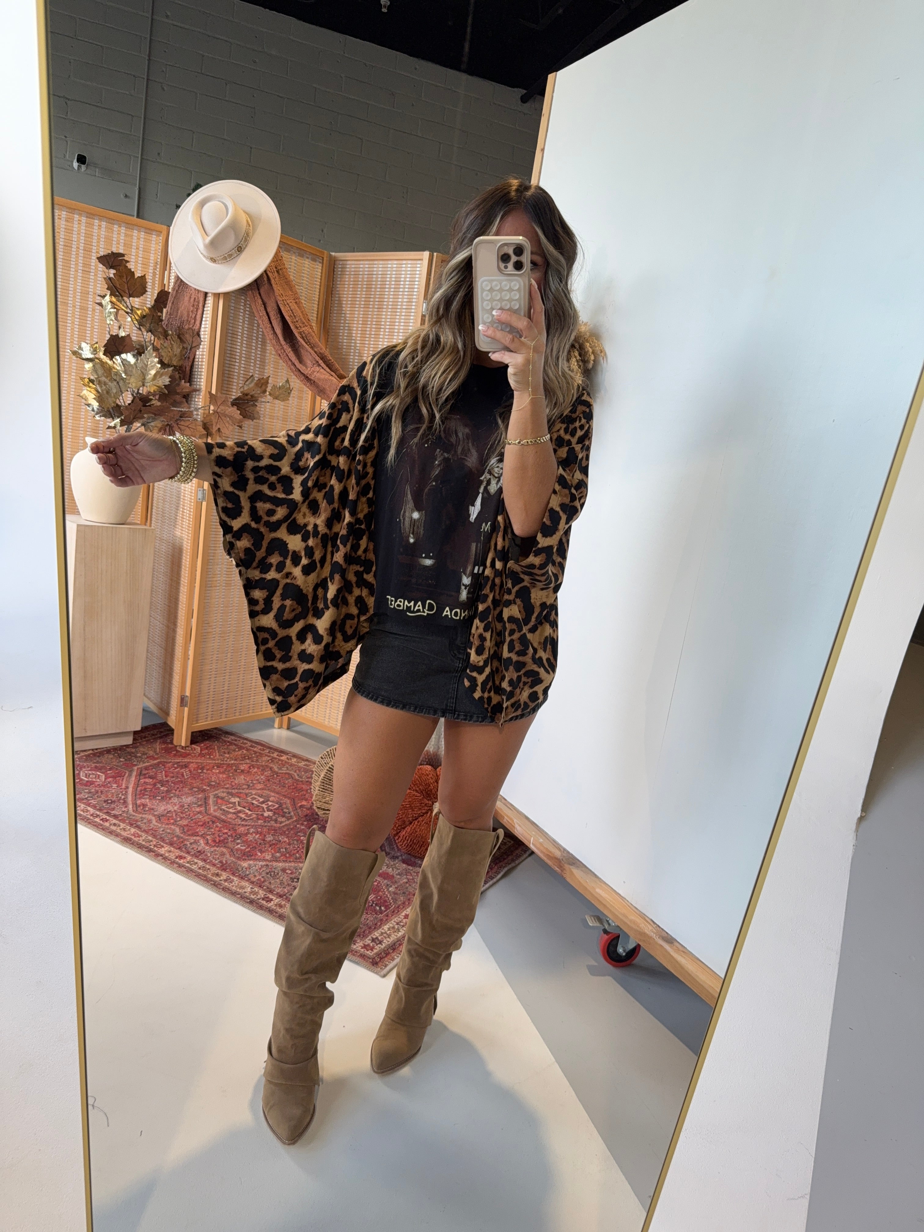 Miranda Lambert Mix & Match Tee Black Cheetah
