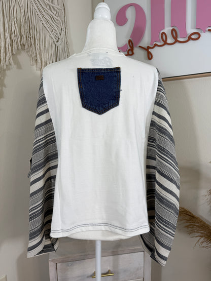 Bowie Mix & Match Tee White Stripe