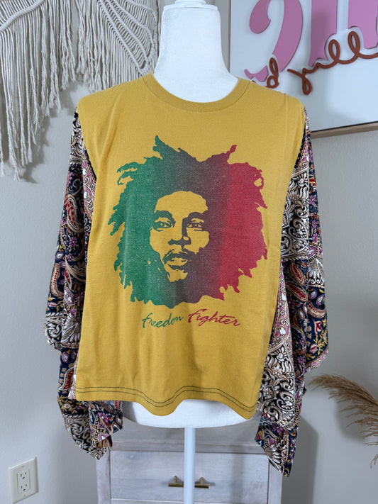 Bob Marley Mix & Match Tee Yellow Floral