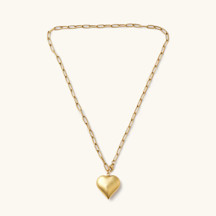 Bubble Heart Chain 14K Gold Necklace