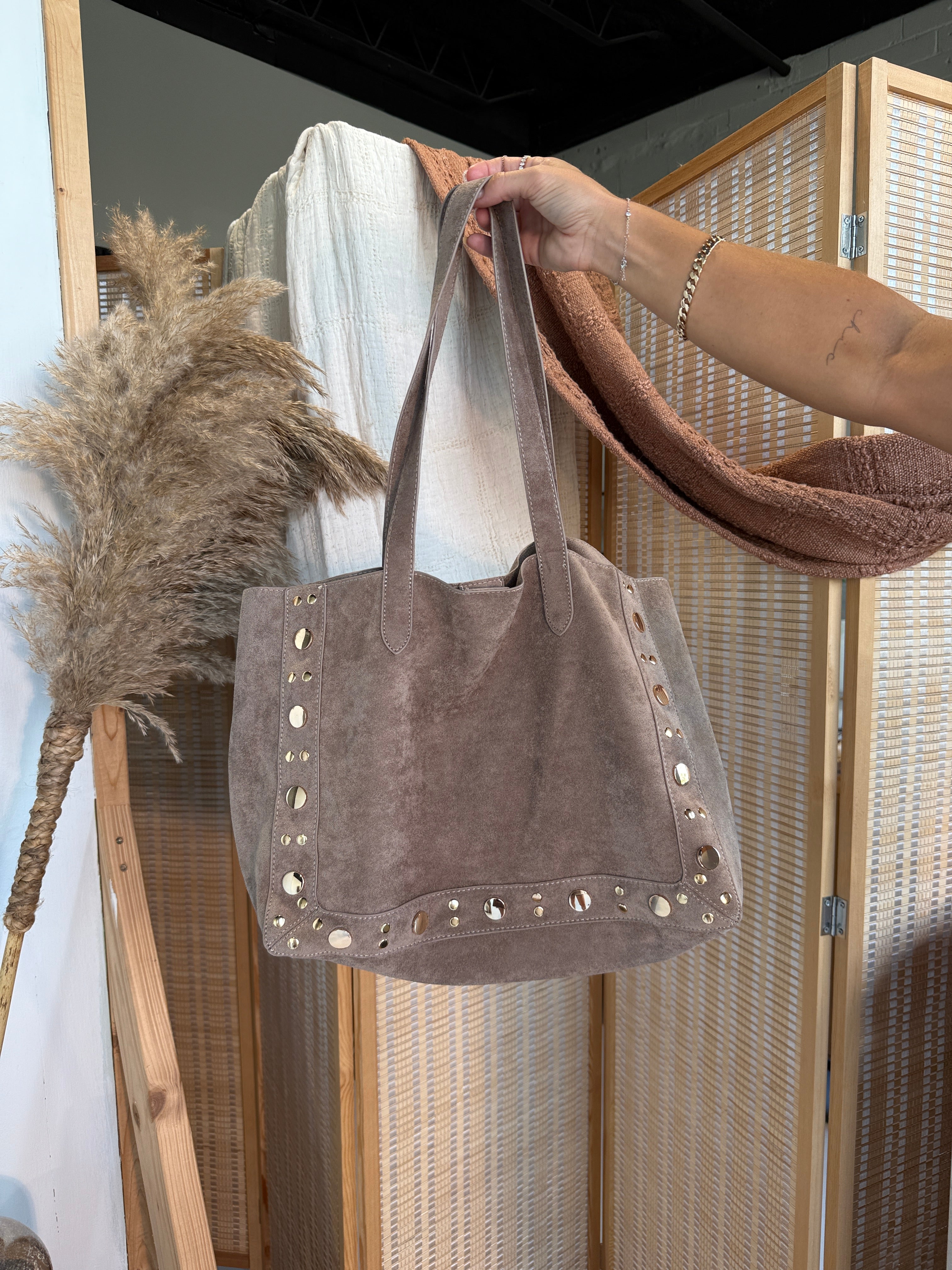 In the Air Tote Shoulder Bag Taupe