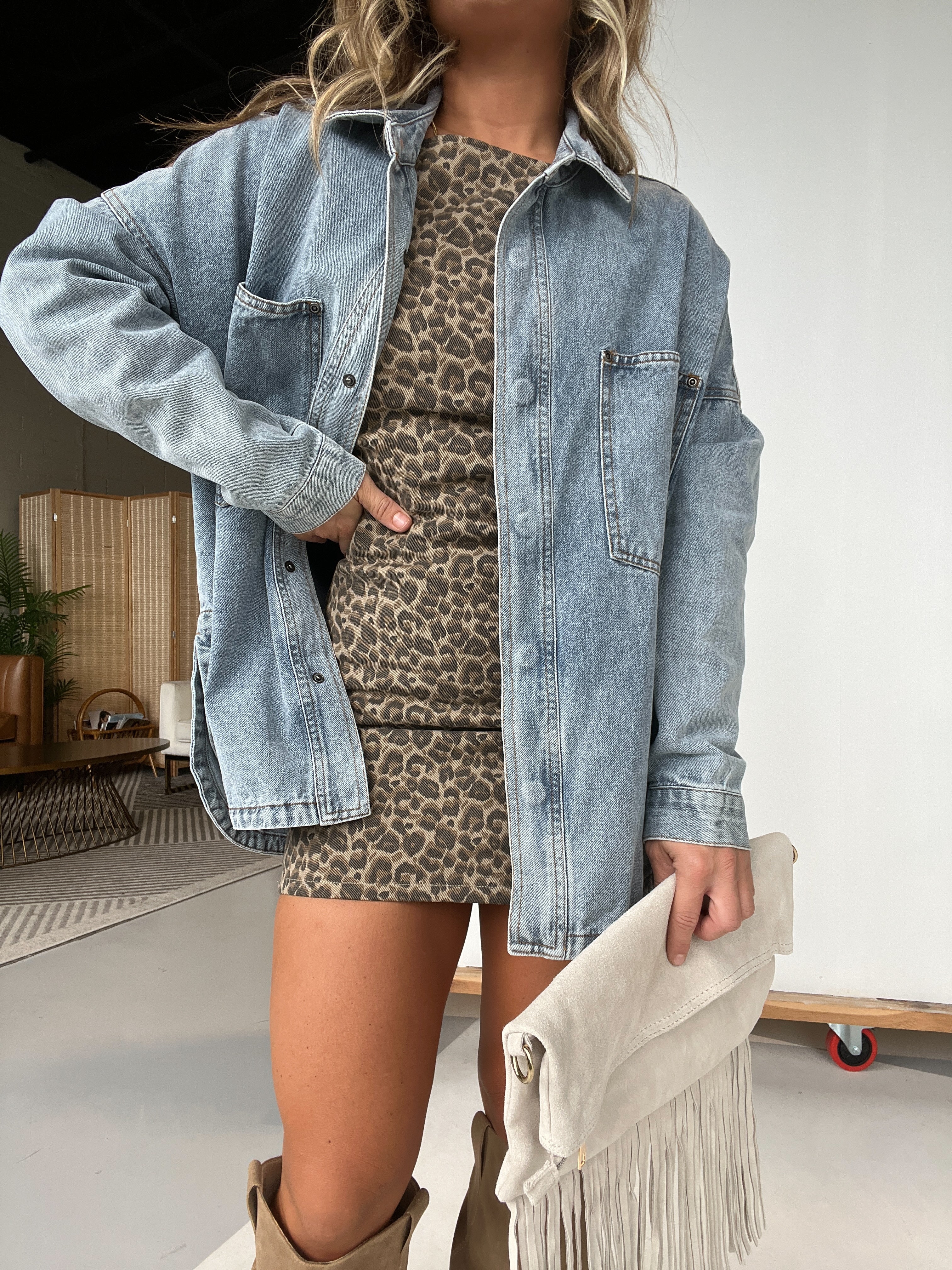 Stadium Vintage Denim Shacket