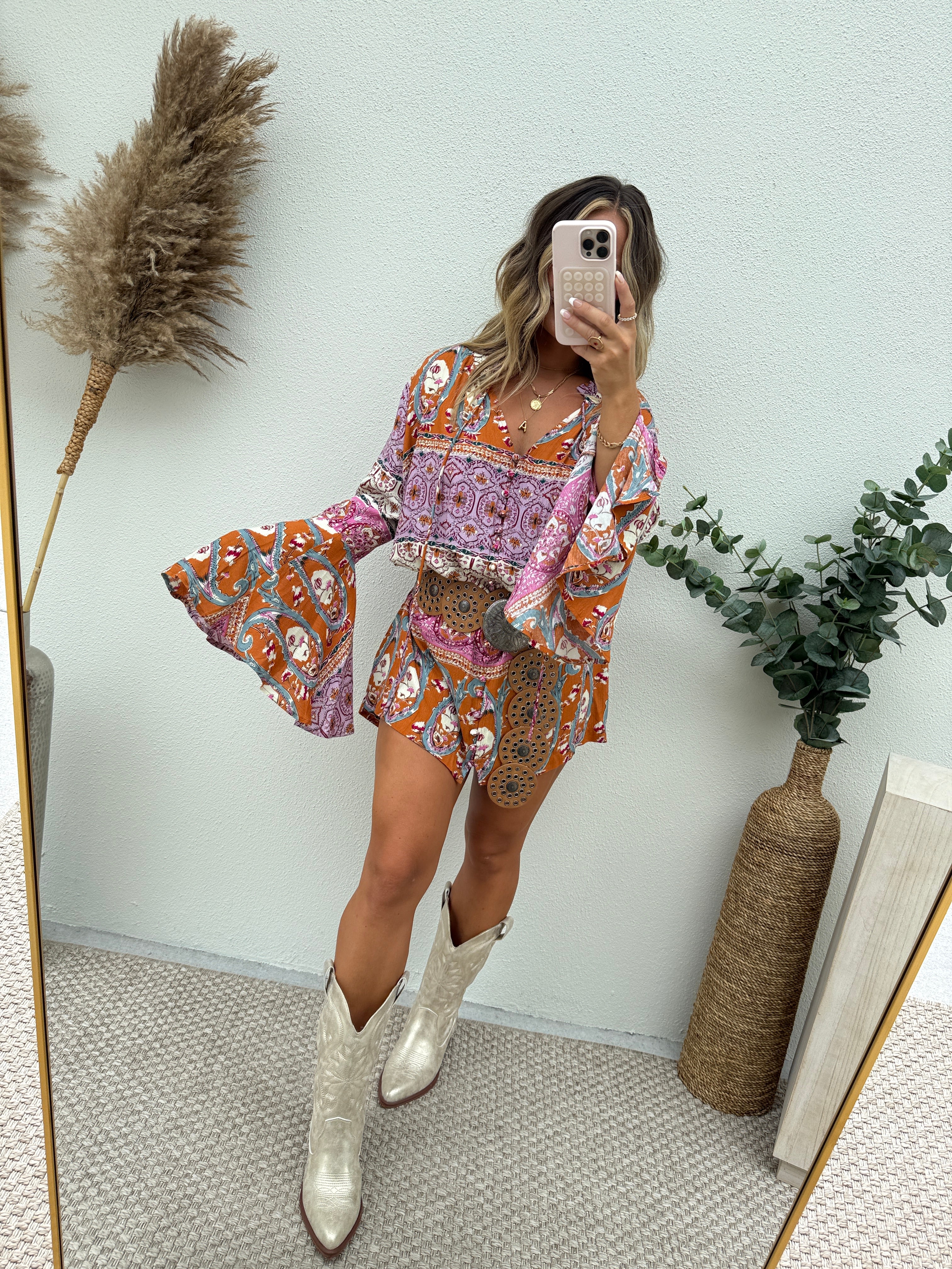 Alexandra Boho Flare Sleeve Dress