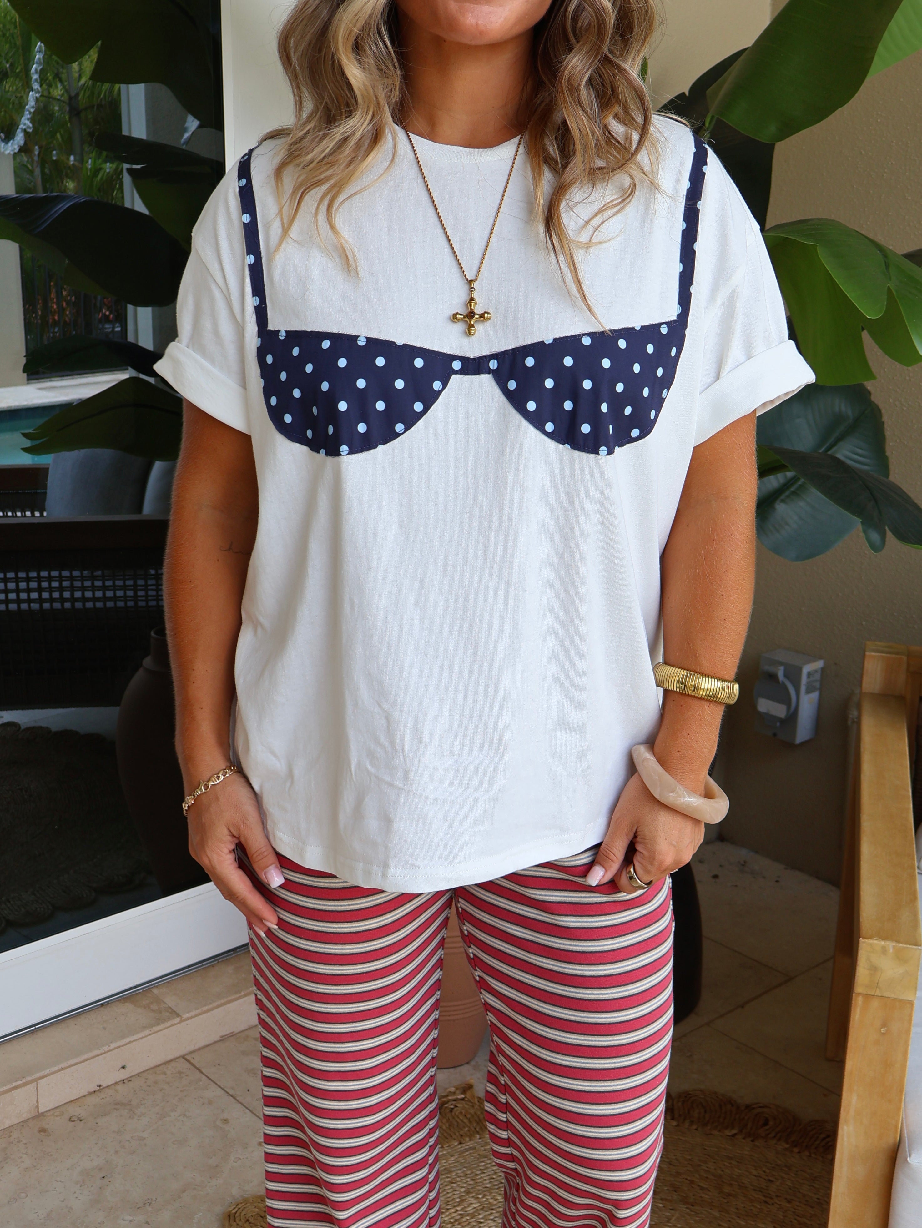 Itsy Bitsy Navy Bikini Boxy Tee
