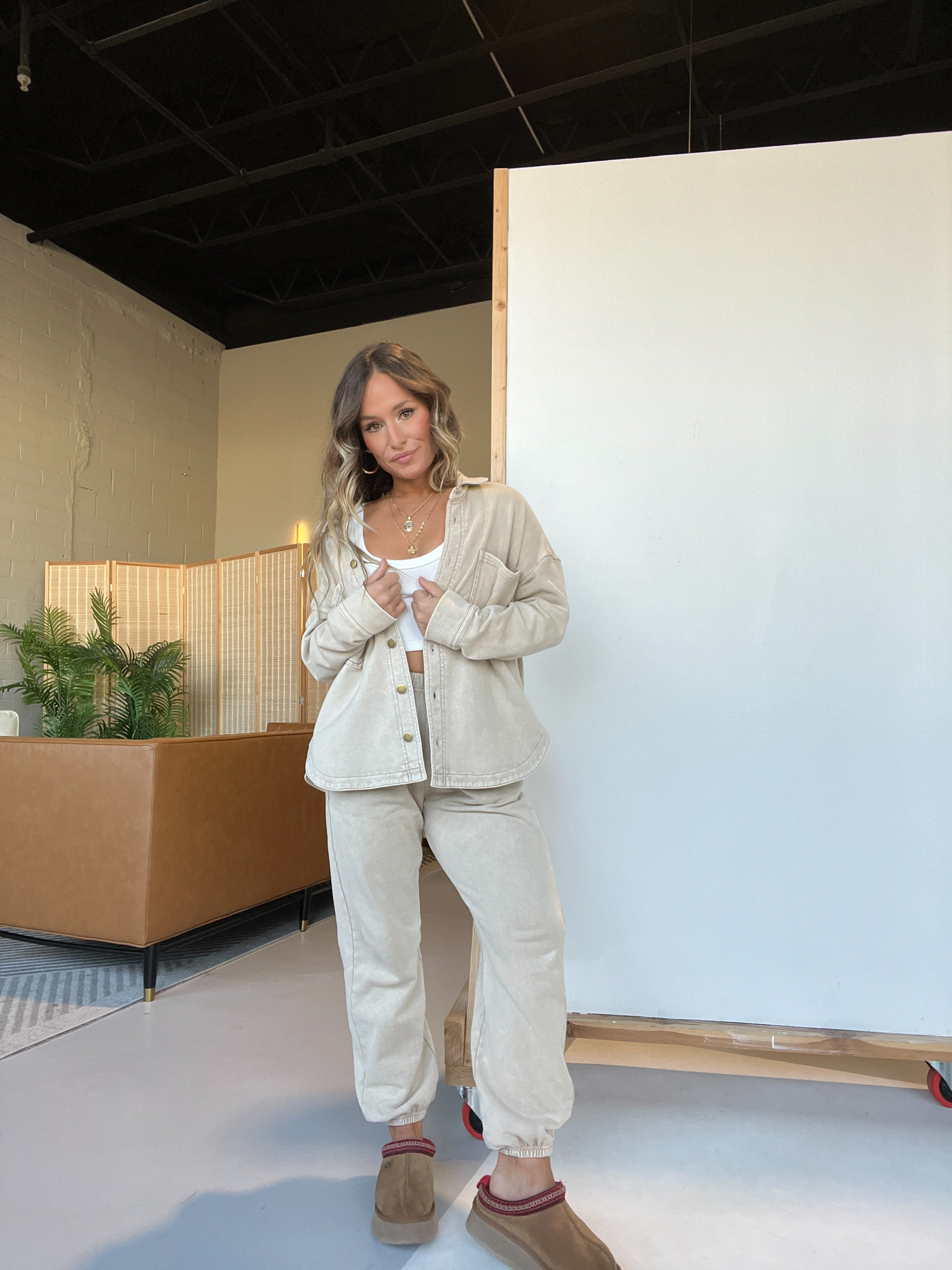 Night Before Sweat Pants Beige