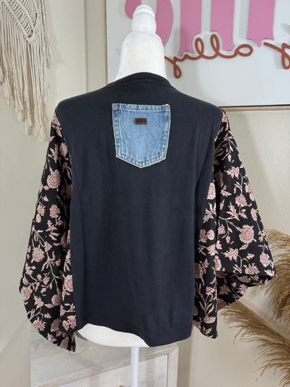 Ramones Mix & Match Tee Black Floral