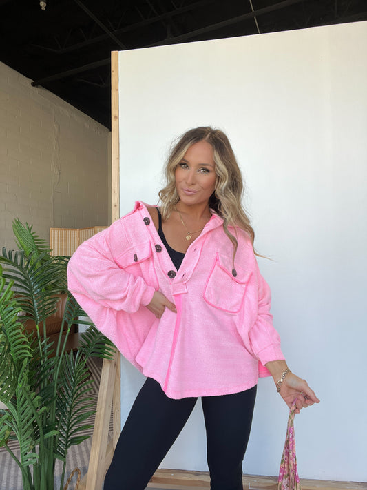 Forever Mine French Terry Pullover Pink