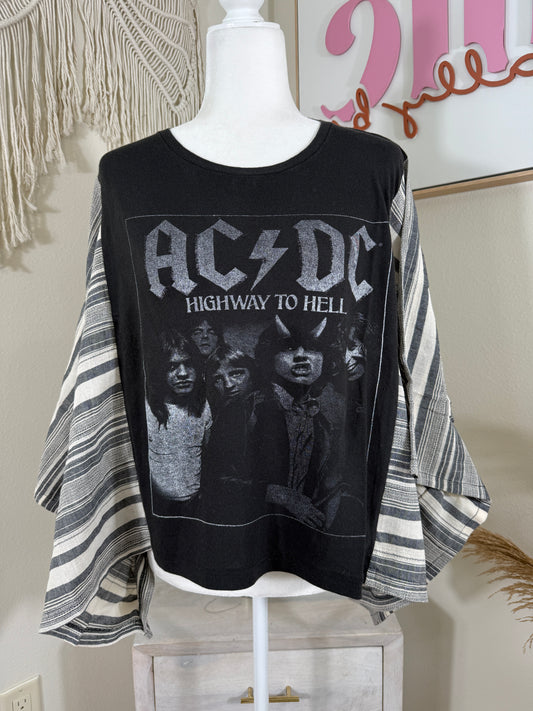 AC/DC Mix & Match Tee Black Stripe