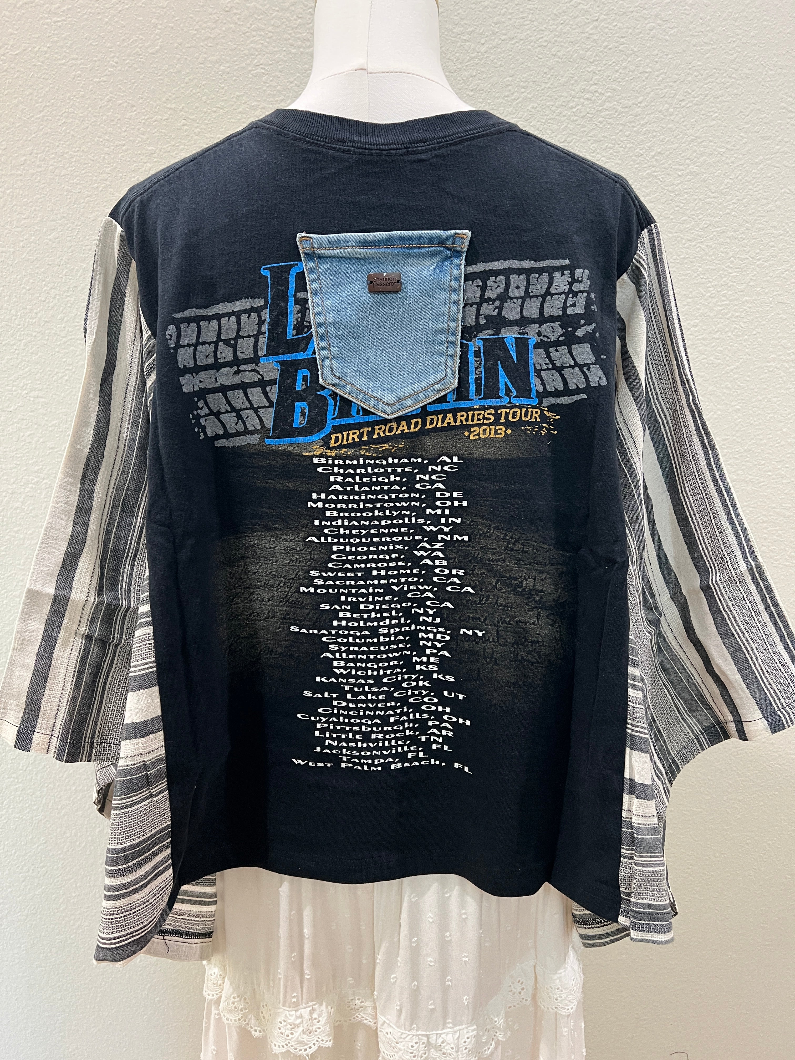 Luke Bryan Mix & Match Tee Black Stripe