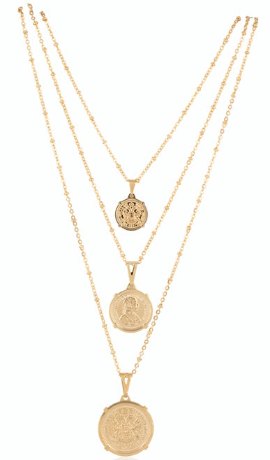 Emperor Coin 18K Gold Necklace 18"