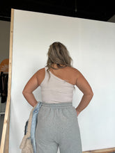 Load image into Gallery viewer, Just My Type One Shoulder Tank Chalk

