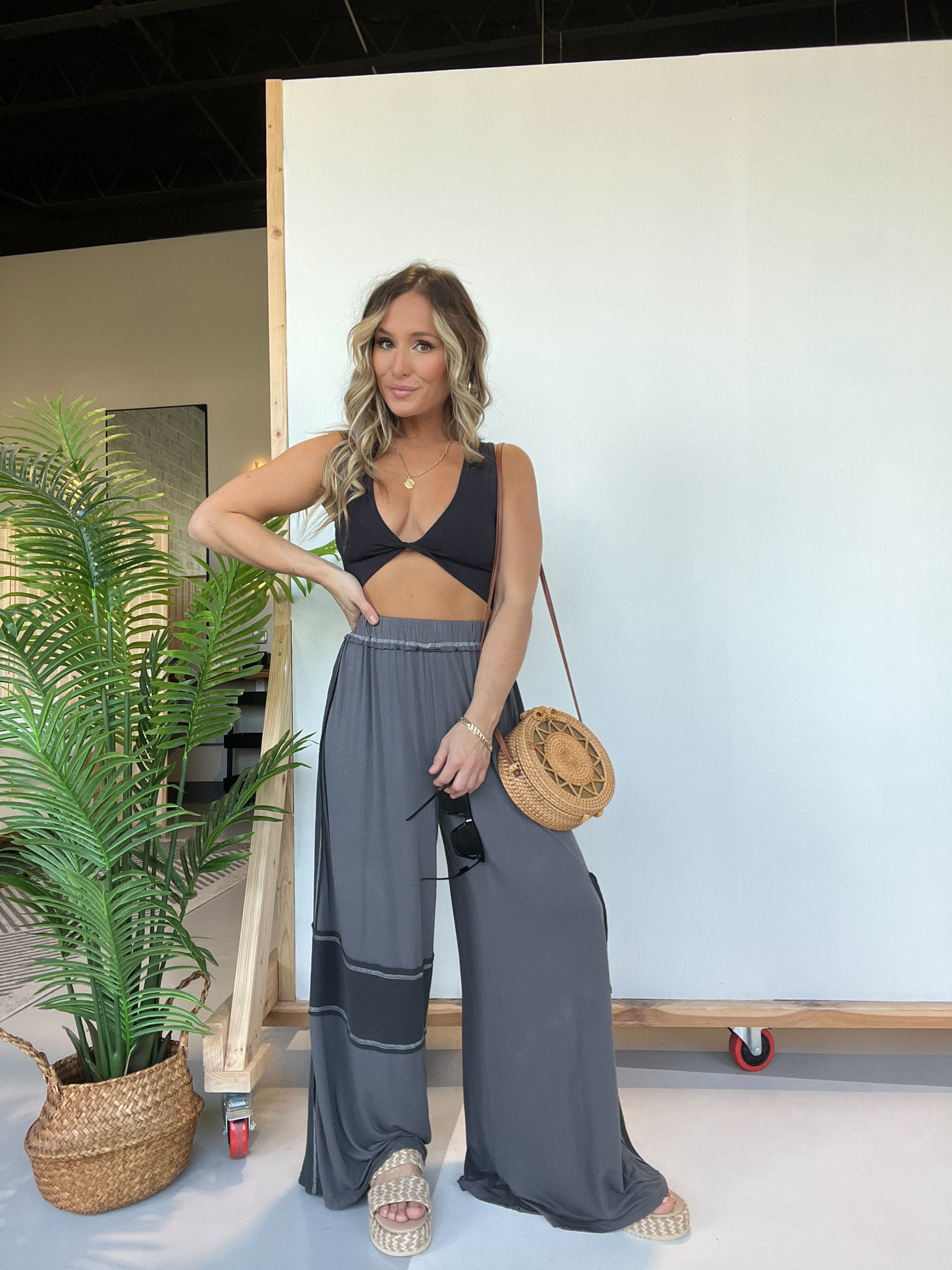 Relaxed Mornings Lounge Pants Charcoal